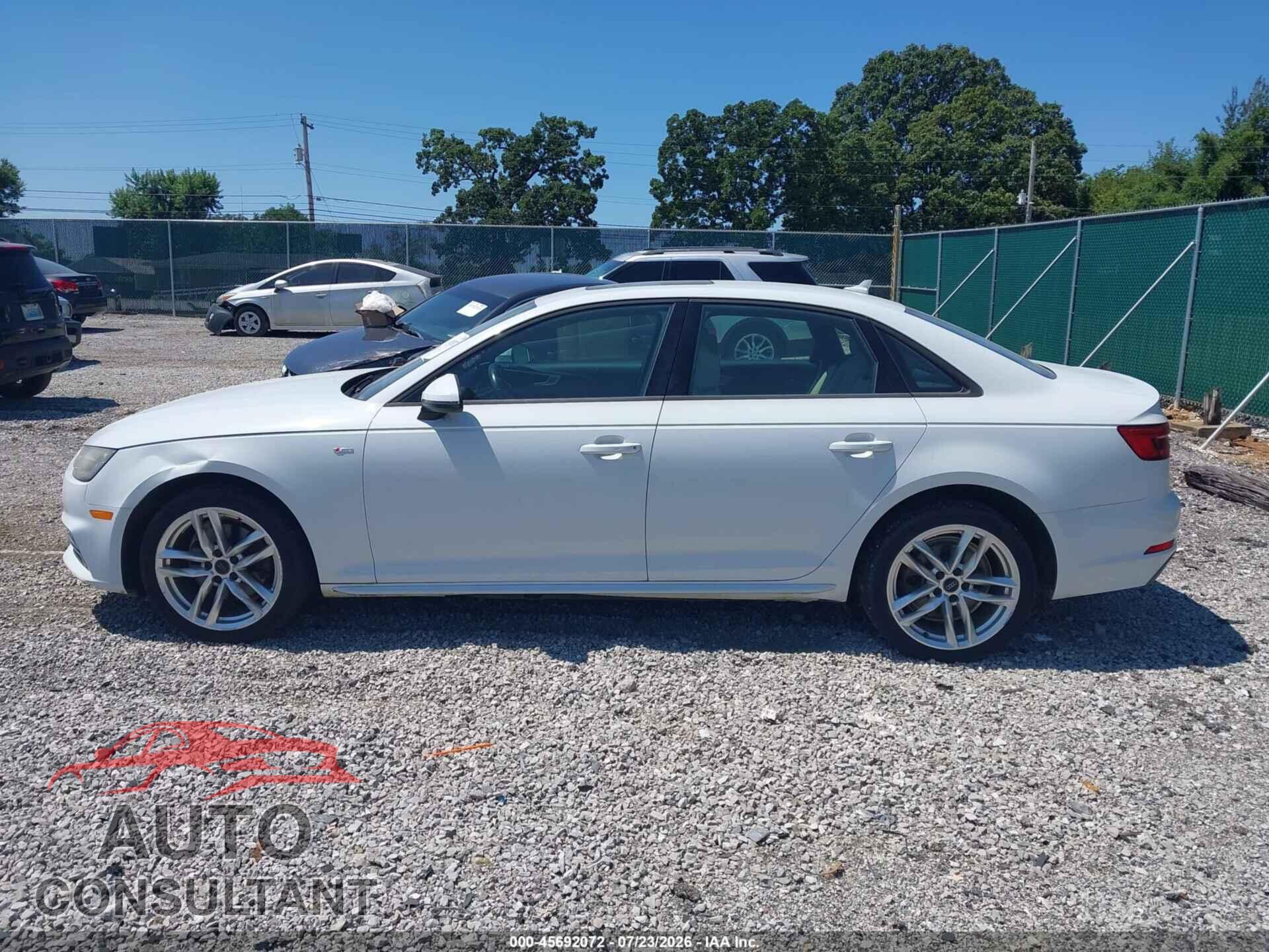AUDI A4 2017 - WAUKMAF47HN056798