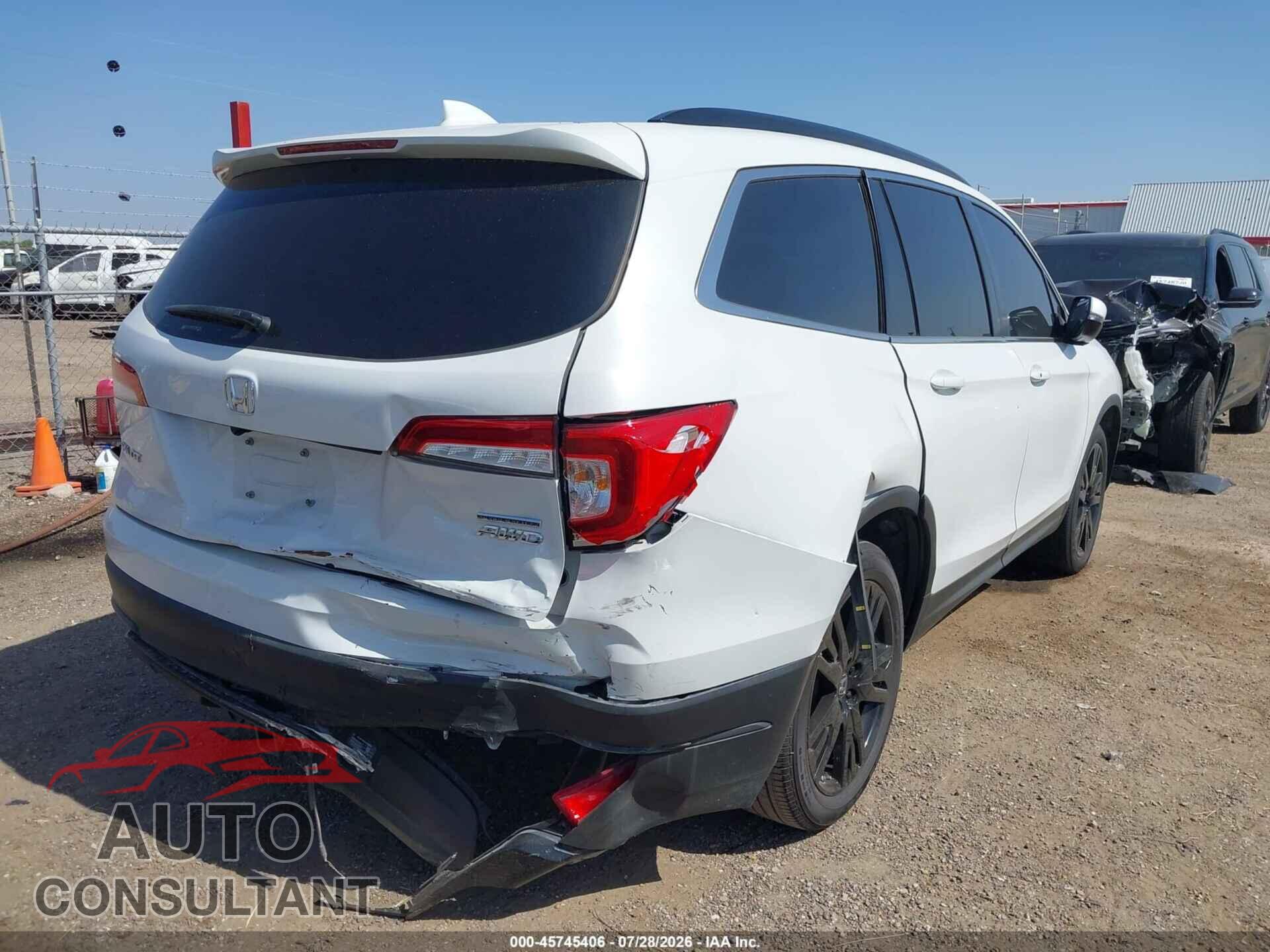 HONDA PILOT 2022 - 5FNYF6H28NB104531