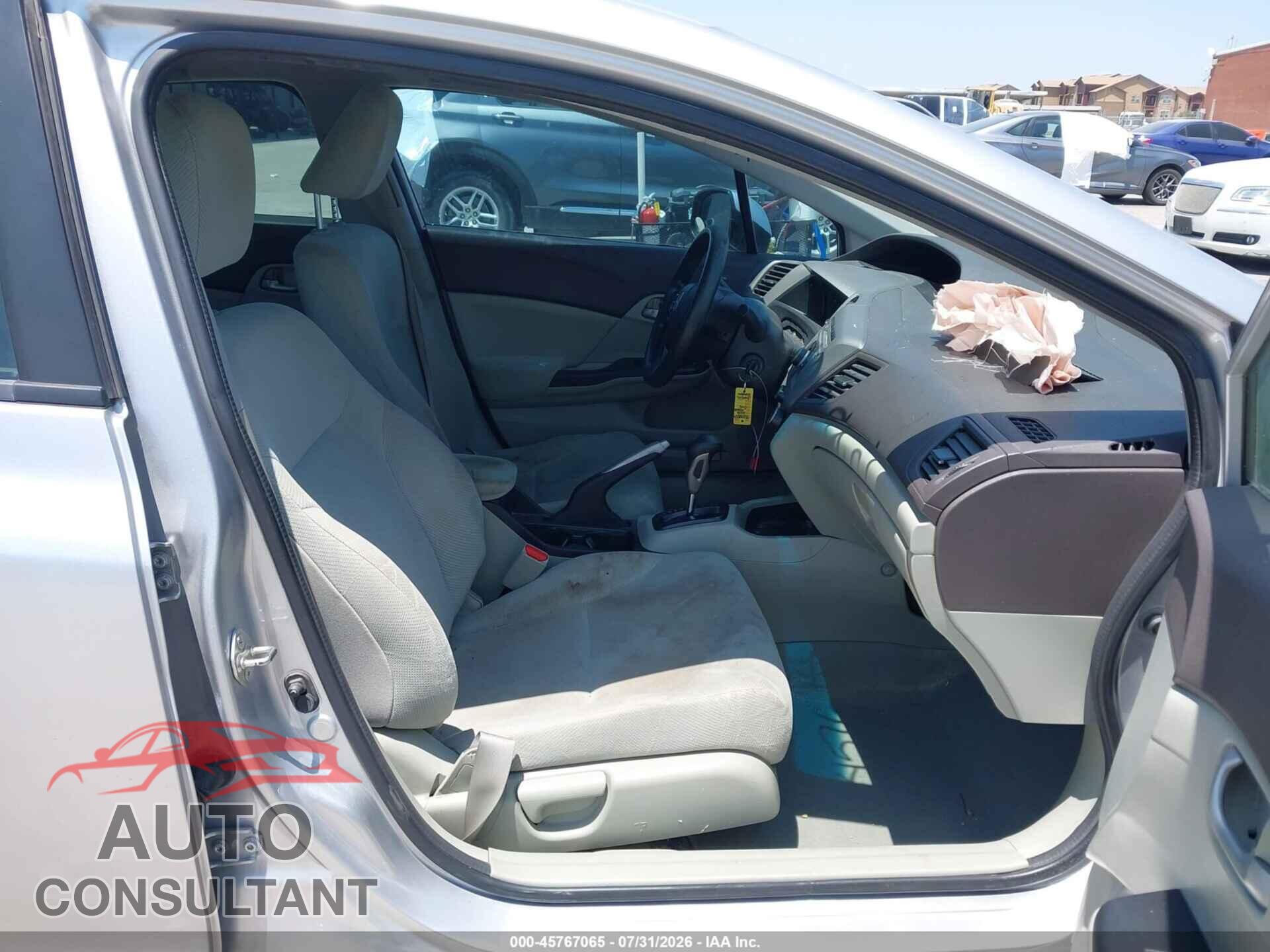 HONDA CIVIC 2012 - 19XFB2F51CE073733