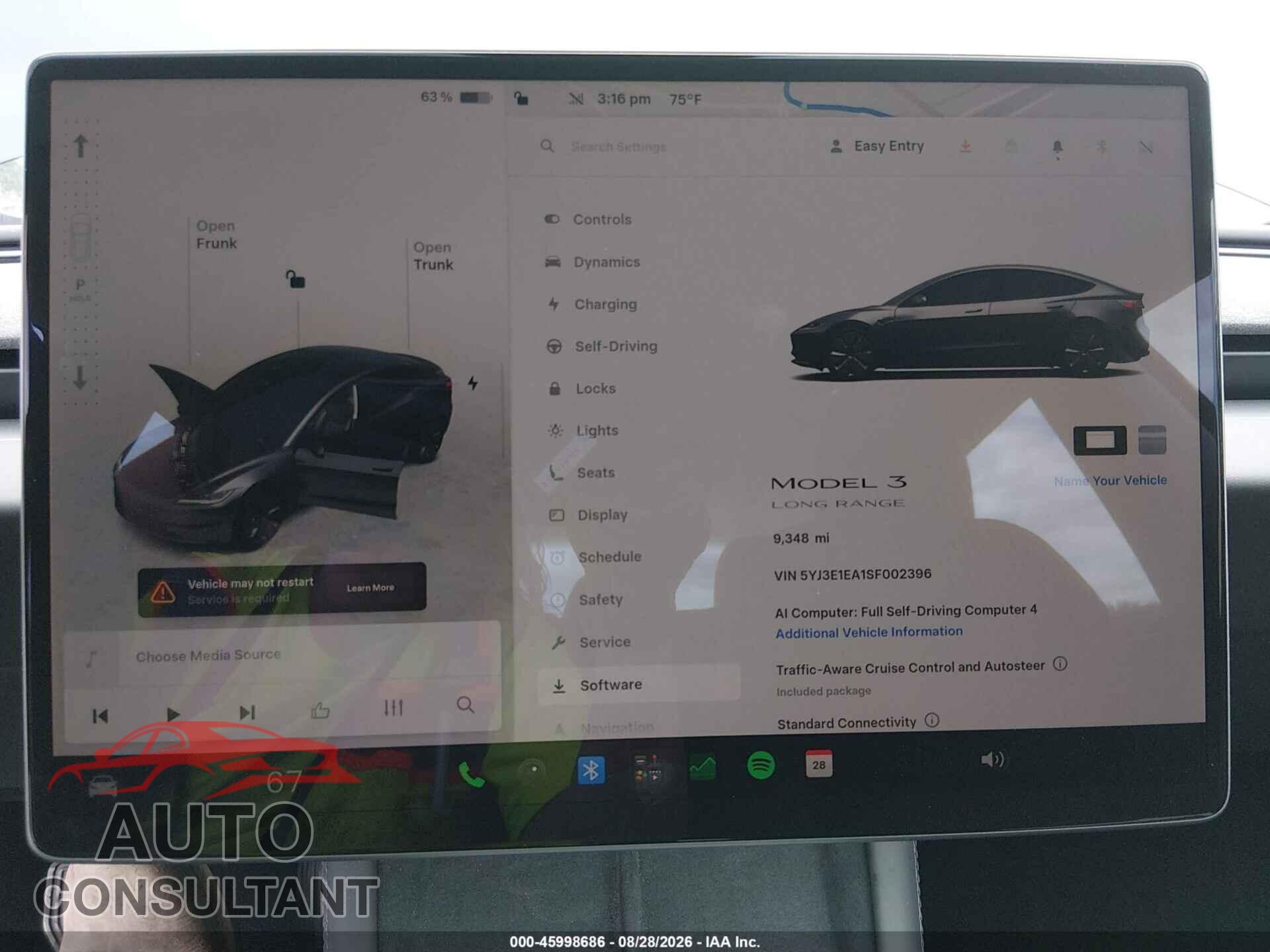 TESLA MODEL 3 2025 - 5YJ3E1EA1SF002396