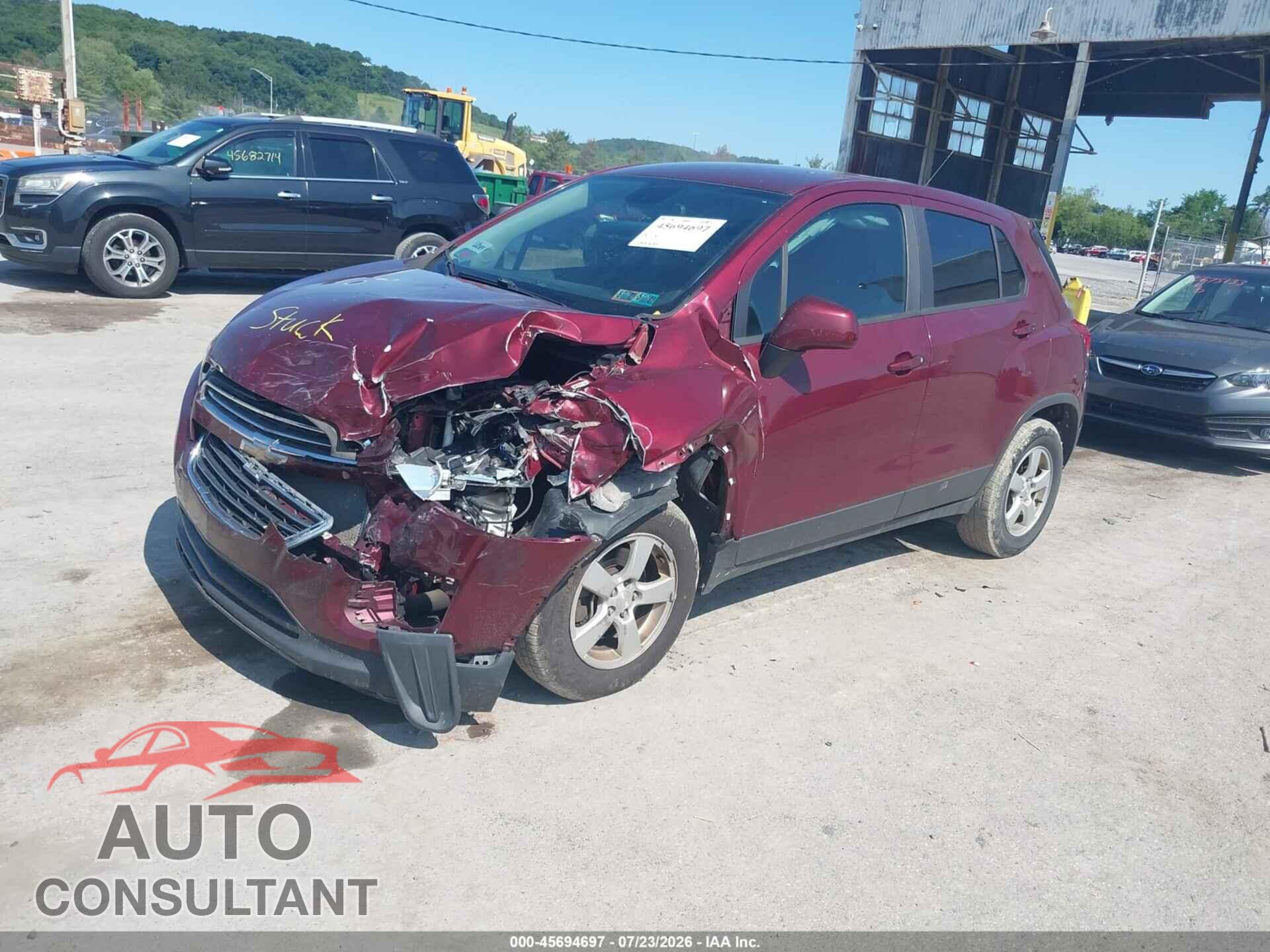 CHEVROLET TRAX 2016 - 3GNCJNSB6GL224352