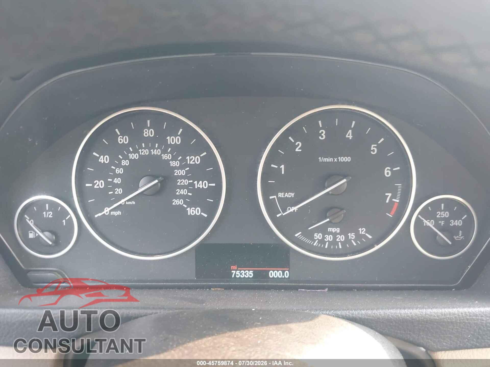 BMW 328I 2016 - WBA8E9G57GNU29348