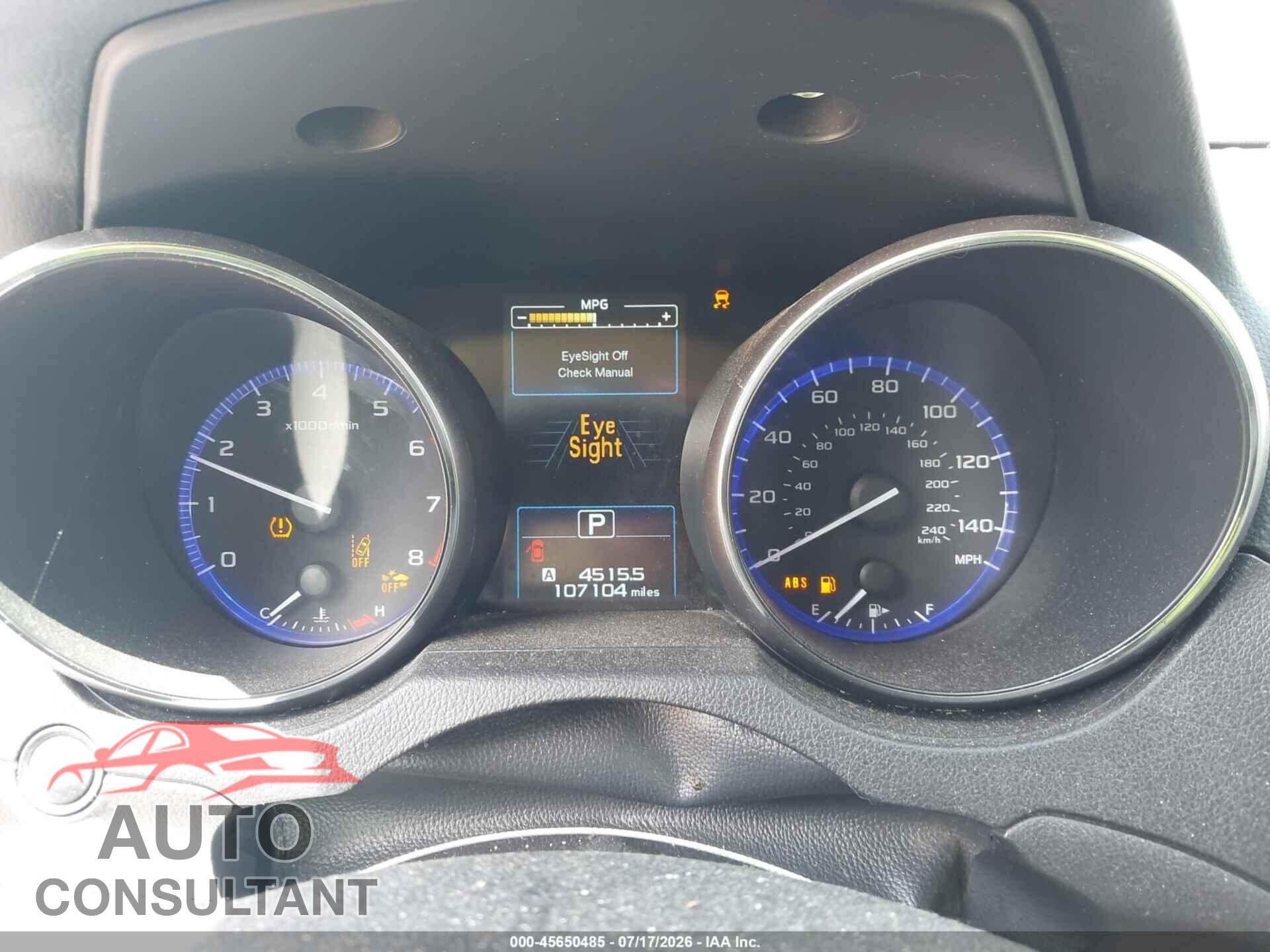 SUBARU OUTBACK 2017 - 4S4BSAFC2H3232468