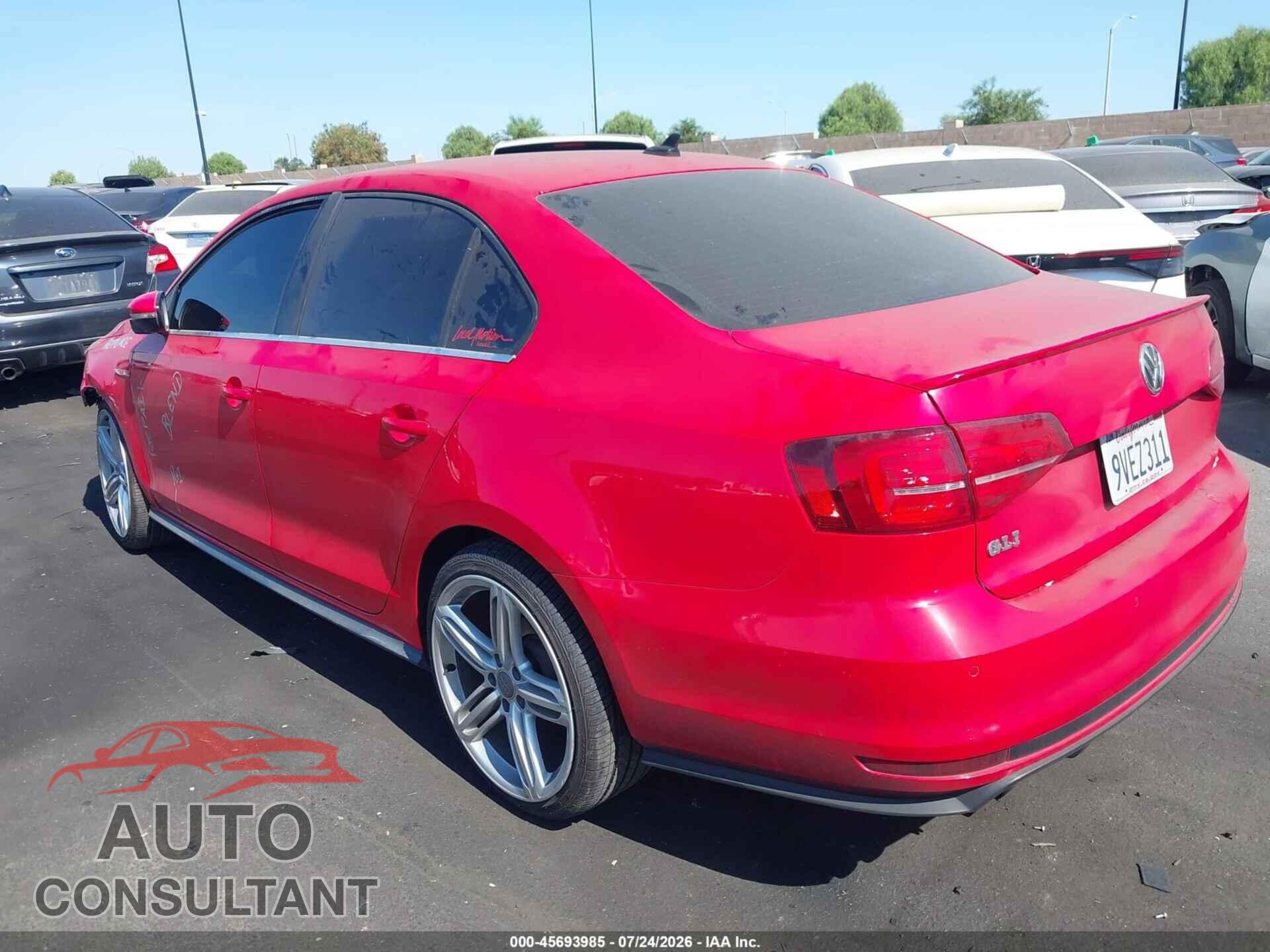 VOLKSWAGEN JETTA 2017 - 3VW4T7AJ9HM214841