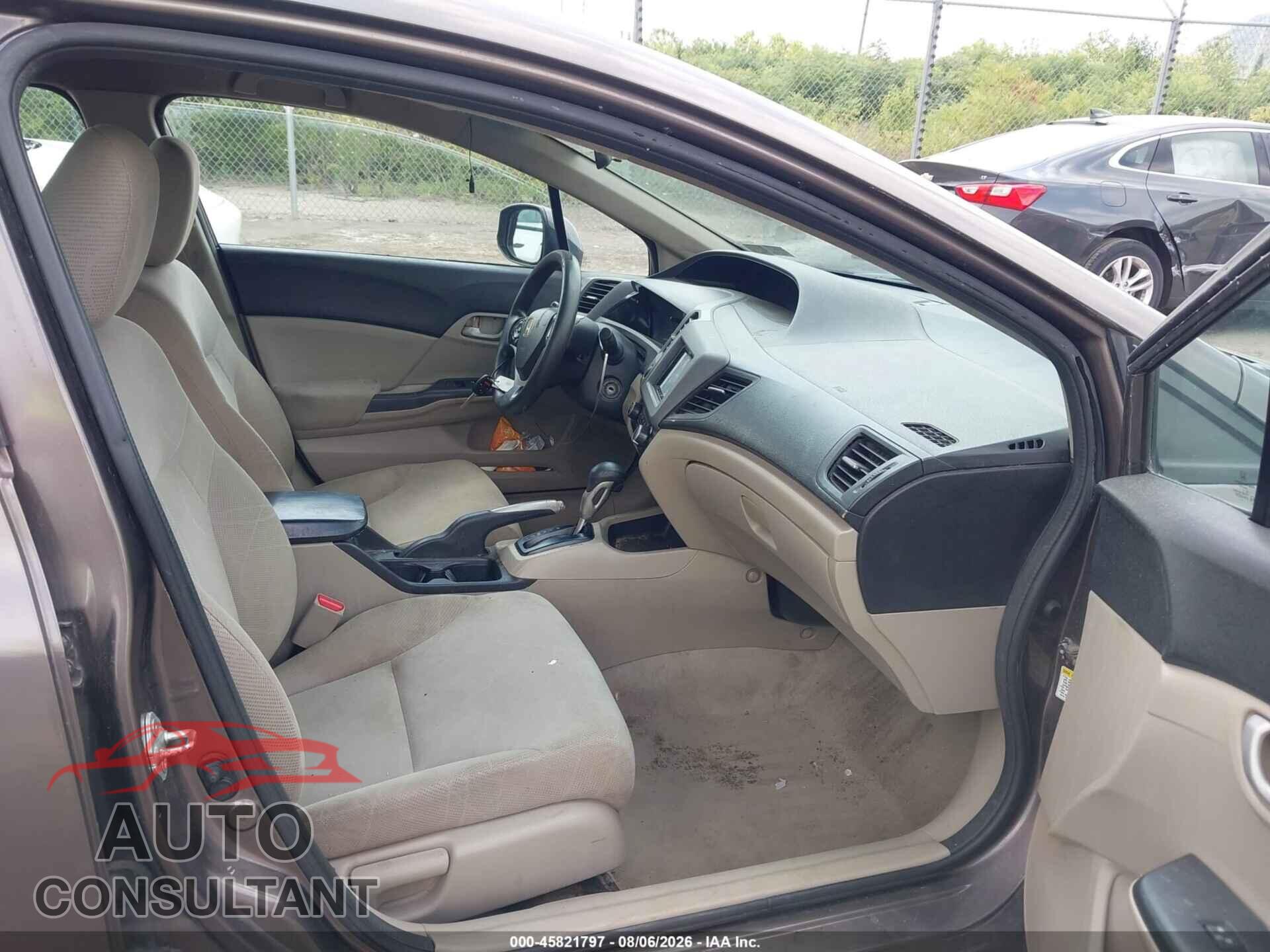 HONDA CIVIC 2012 - 2HGFB2F56CH578575