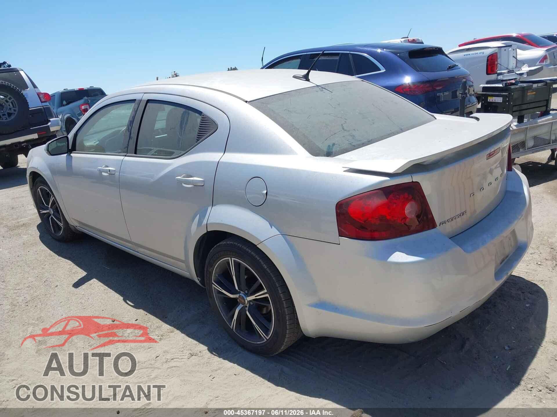 DODGE AVENGER 2012 - 1C3CDZEG3CN290838