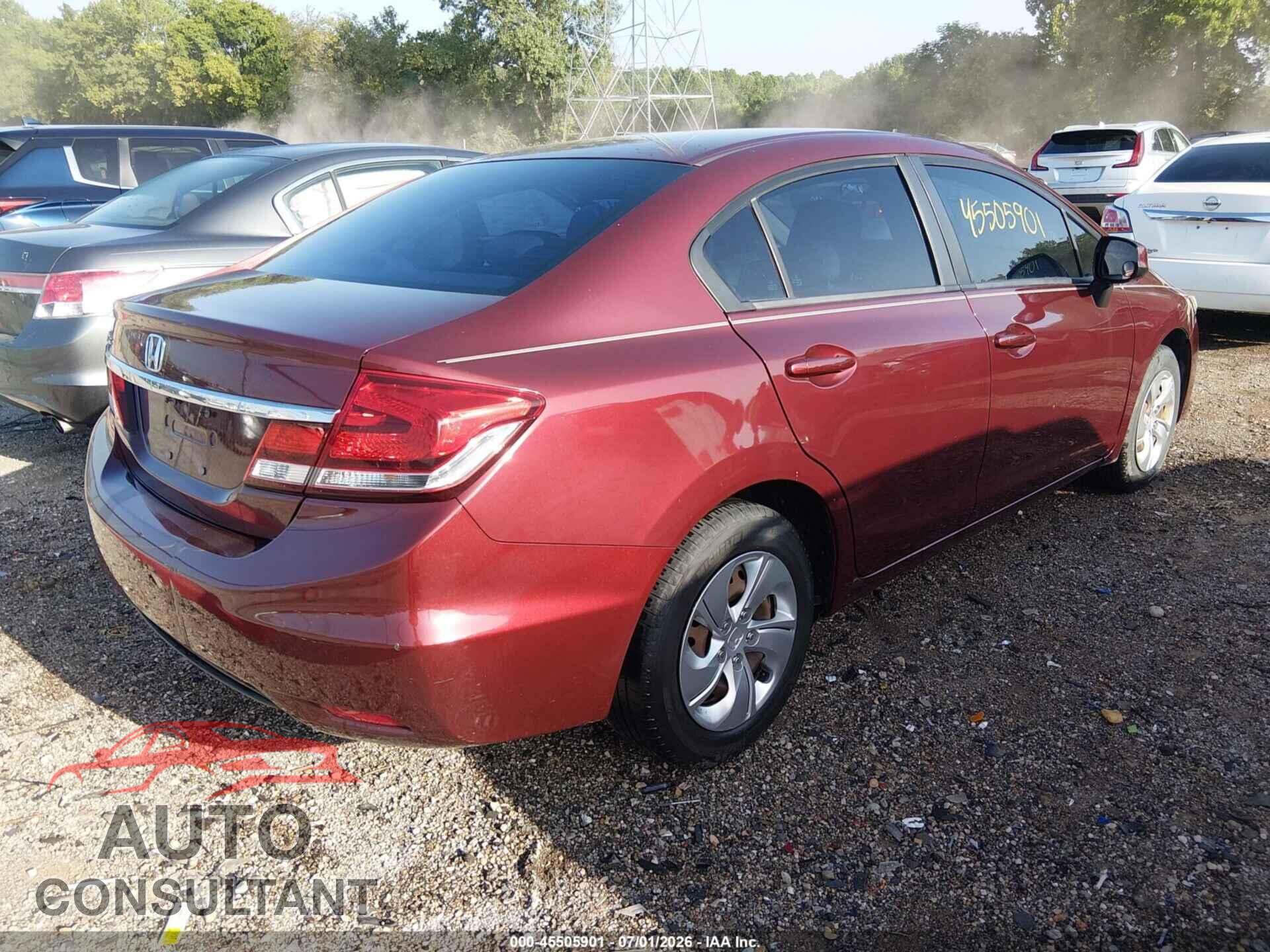 HONDA CIVIC 2013 - 2HGFB2F57DH596987