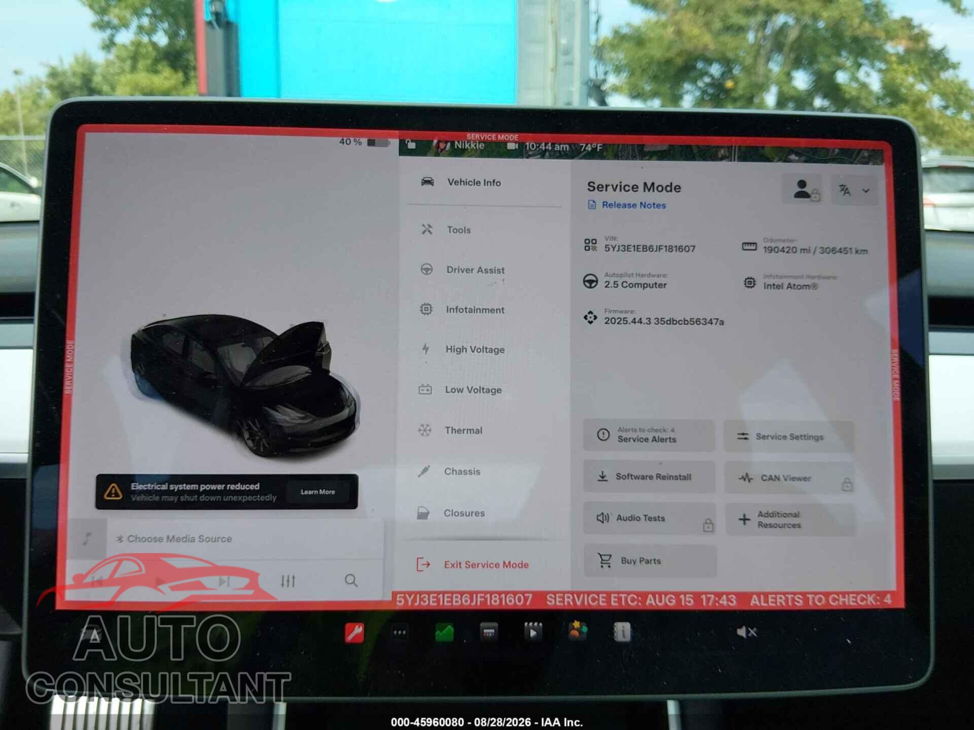 TESLA MODEL 3 2018 - 5YJ3E1EB6JF181607