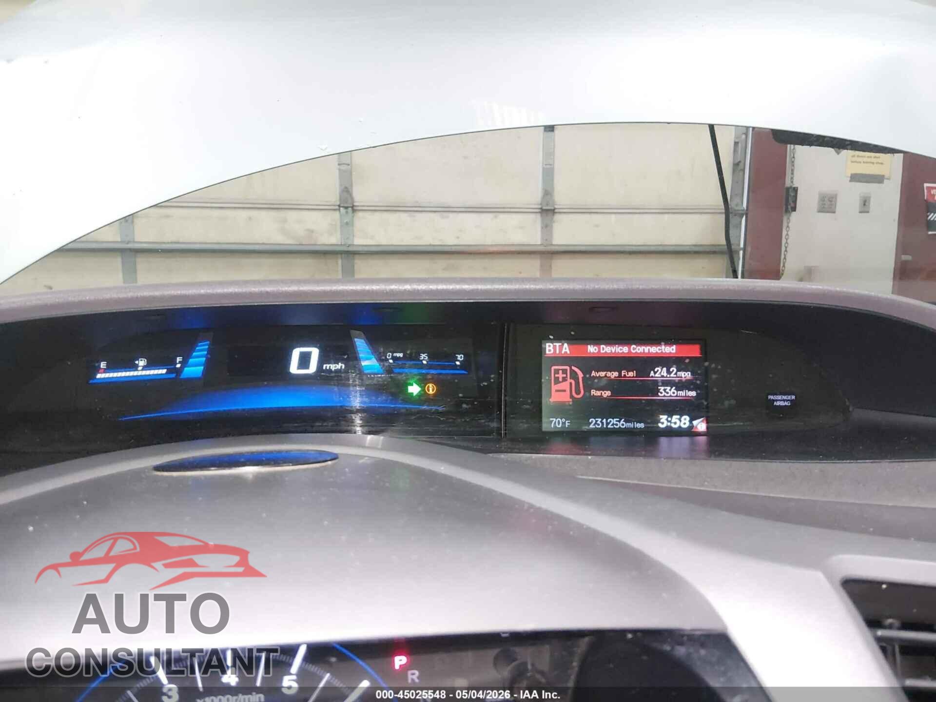 HONDA CIVIC 2012 - 2HGFB2F87CH602134