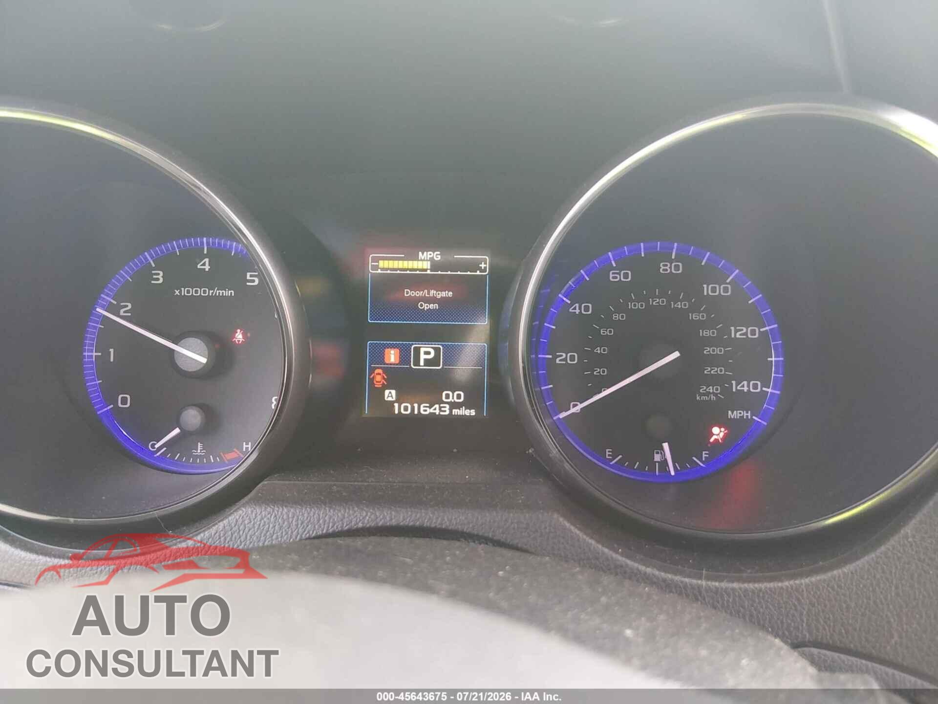 SUBARU OUTBACK 2016 - 4S4BSAJC2G3262933