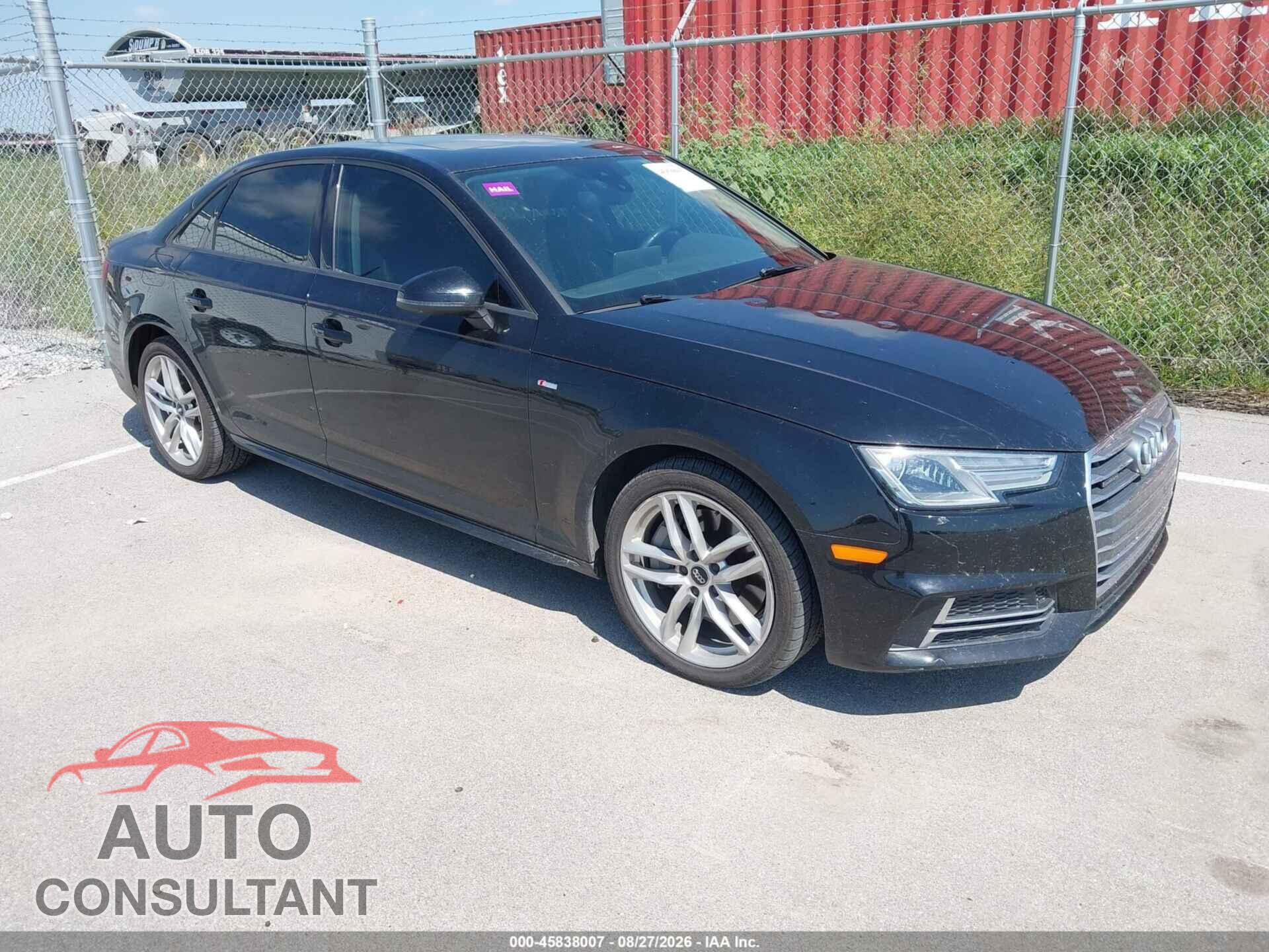 AUDI A4 2017 - WAUDNAF41HN047083