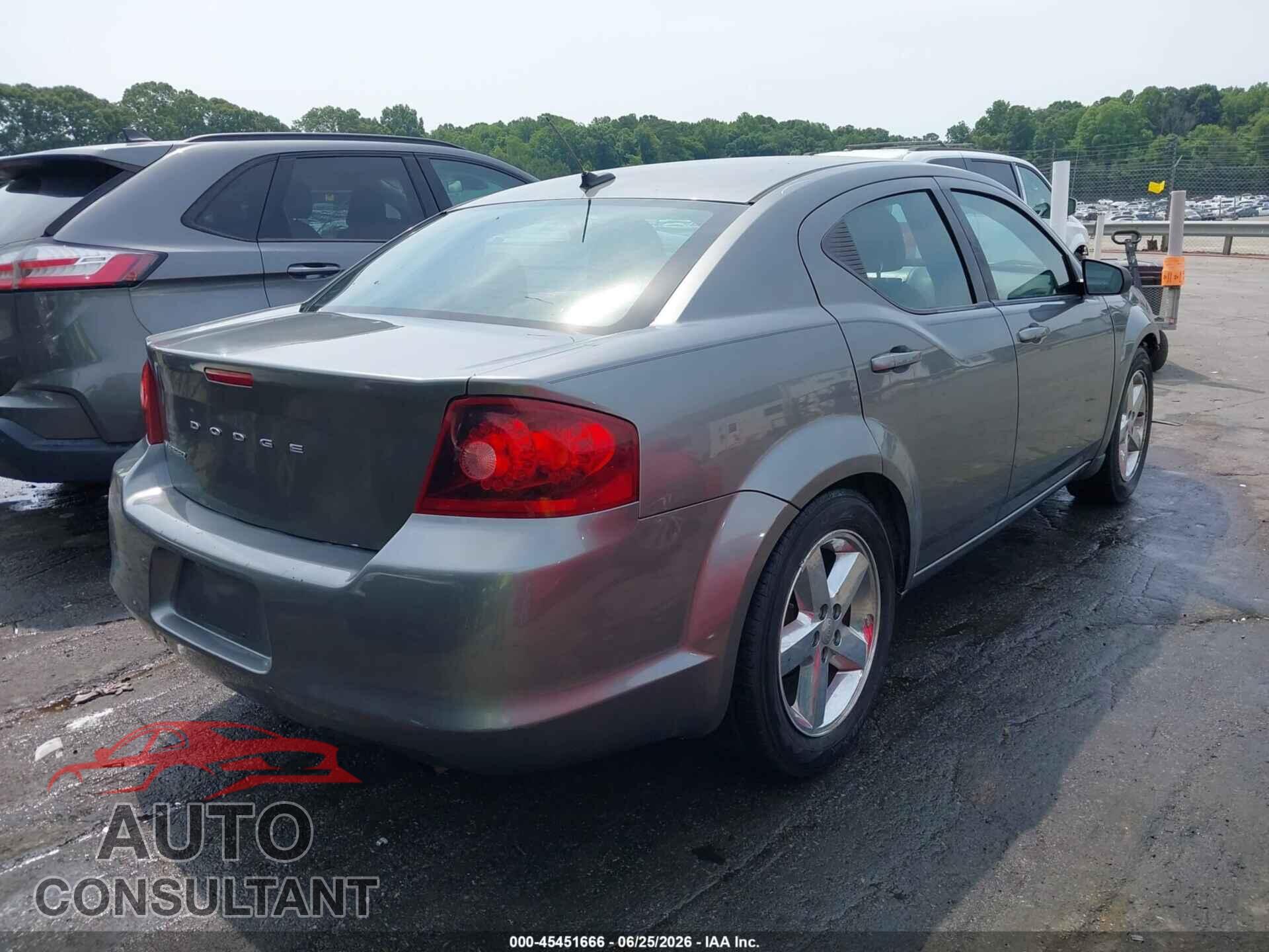 DODGE AVENGER 2013 - 1C3CDZAB8DN541493