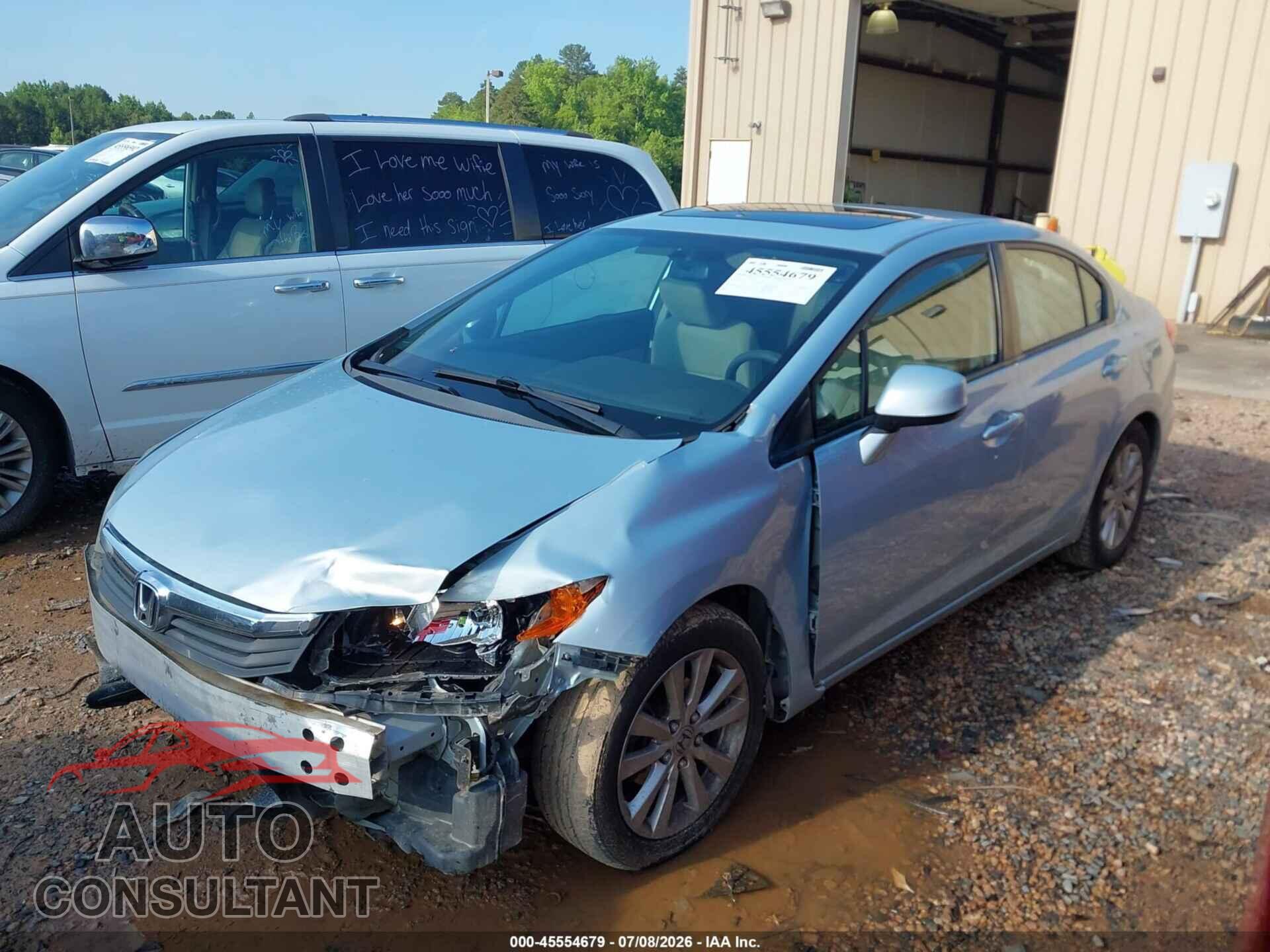 HONDA CIVIC 2012 - 19XFB2F82CE345720