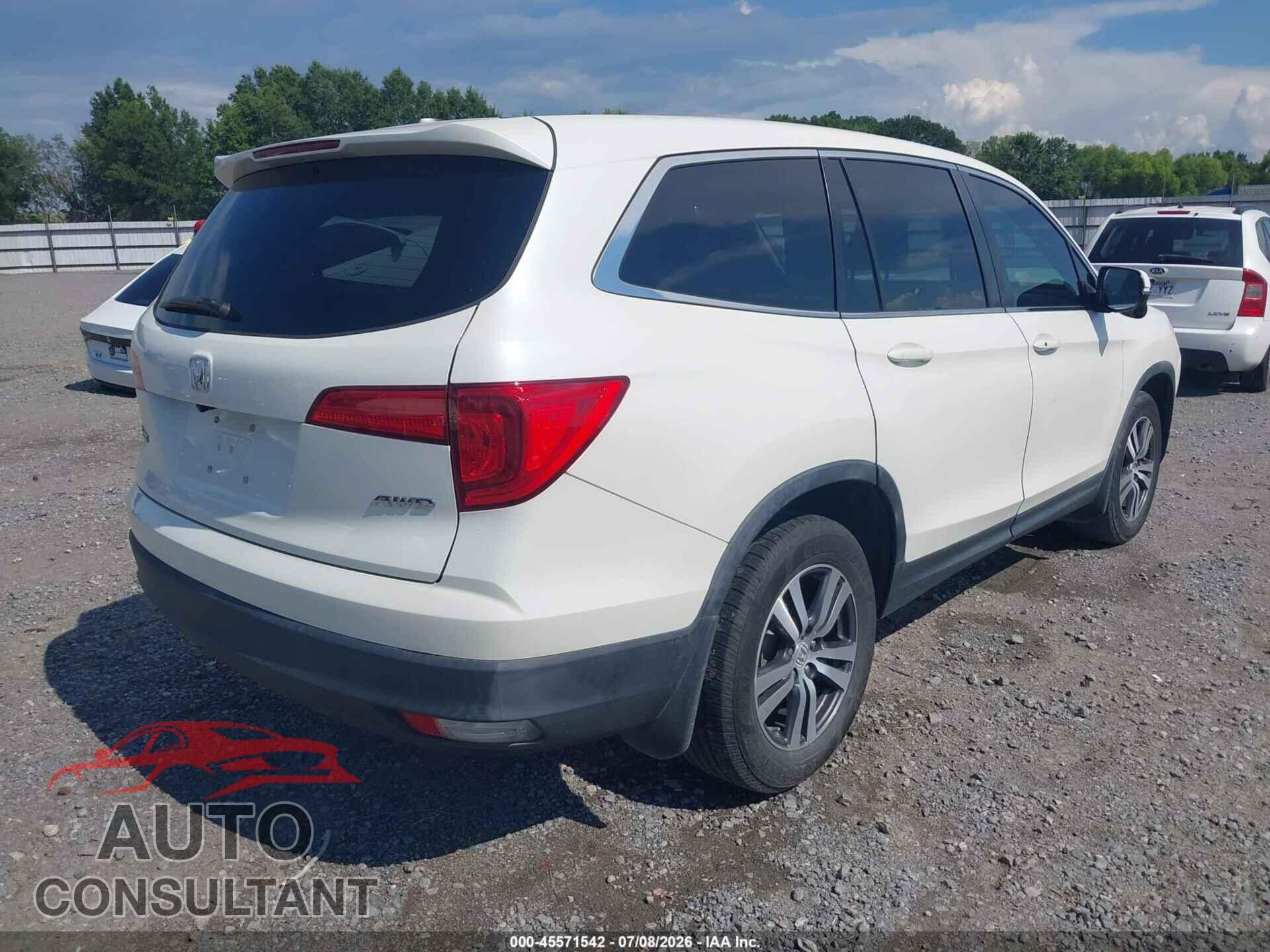 HONDA PILOT 2017 - 5FNYF6H73HB053679