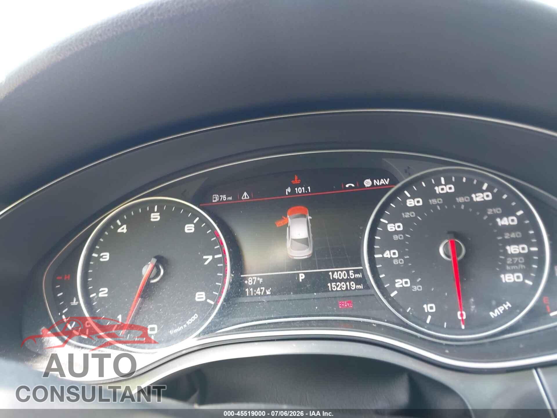 AUDI A7 2012 - WAUSGAFC0CN001536