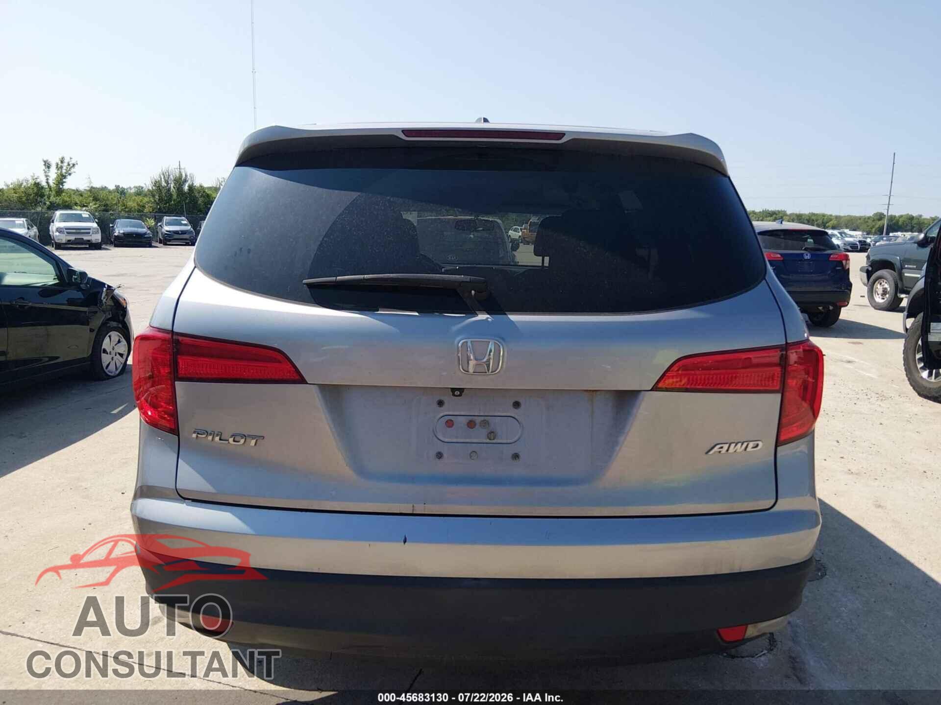 HONDA PILOT 2016 - 5FNYF6H53GB005676