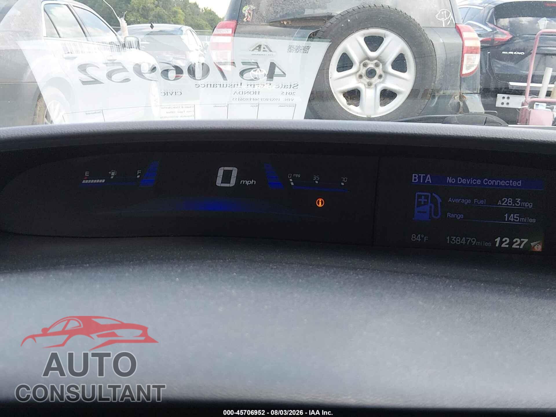 HONDA CIVIC 2015 - 19XFB2F56FE026153