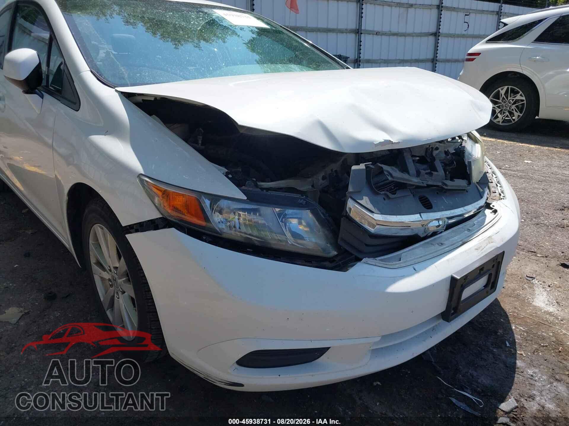 HONDA CIVIC 2012 - 19XFB2F92CE047726