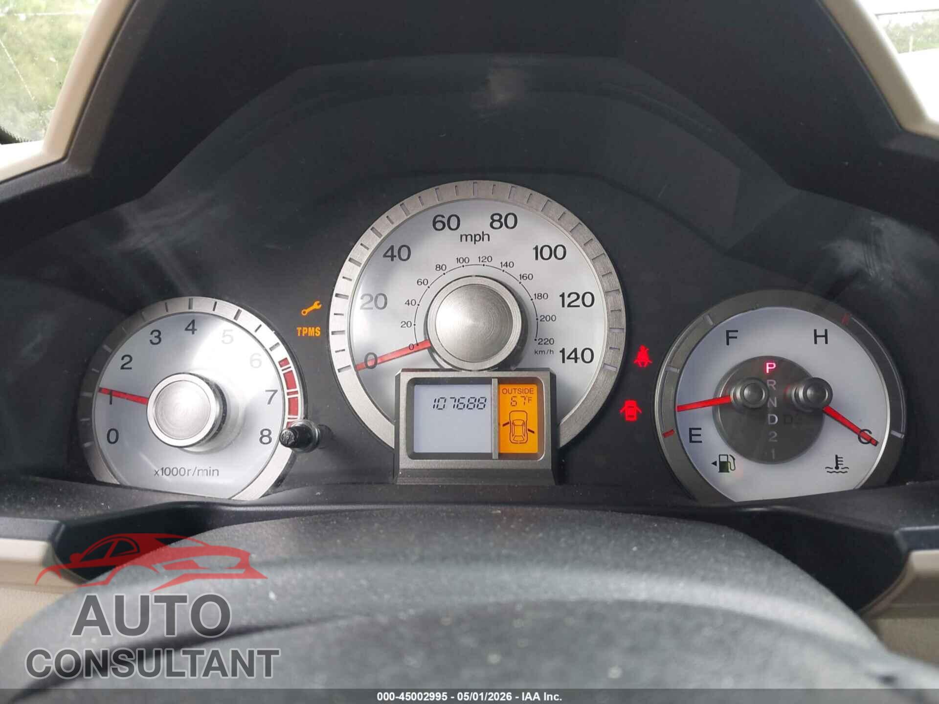 HONDA PILOT 2010 - 5FNYF3H40AB009276