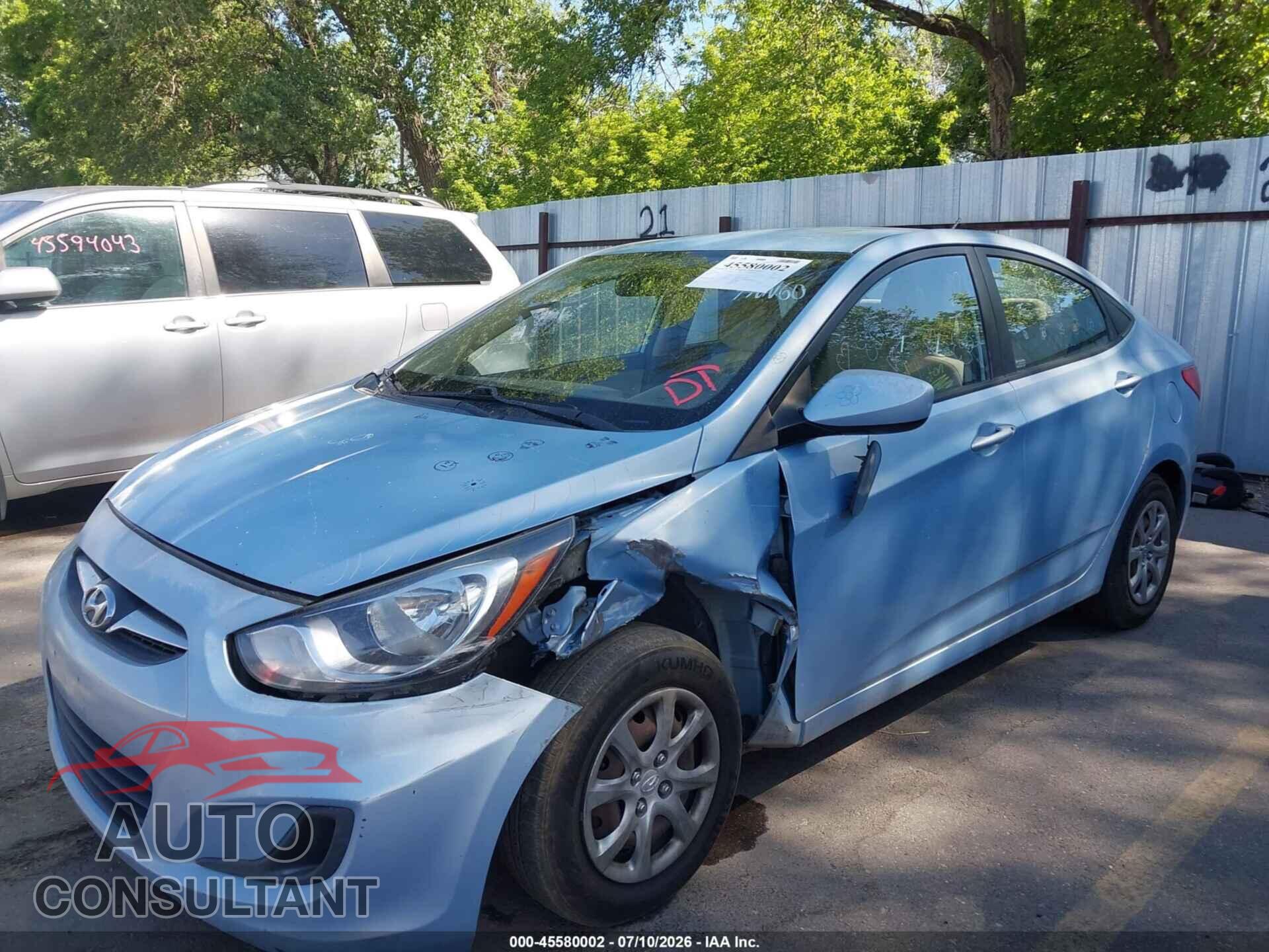 HYUNDAI ACCENT 2013 - KMHCT4AE1DU543857