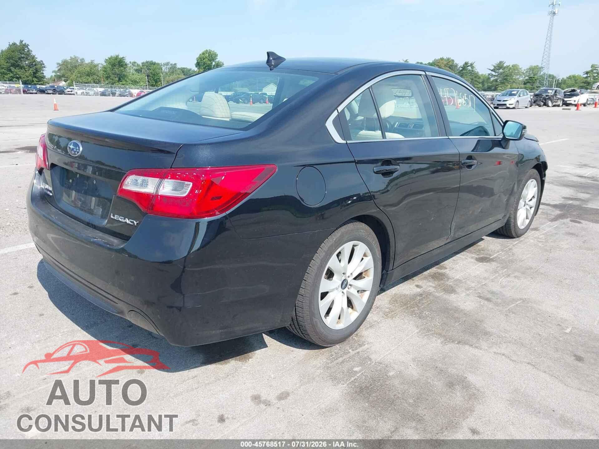 SUBARU LEGACY 2016 - 4S3BNBF64G3039023