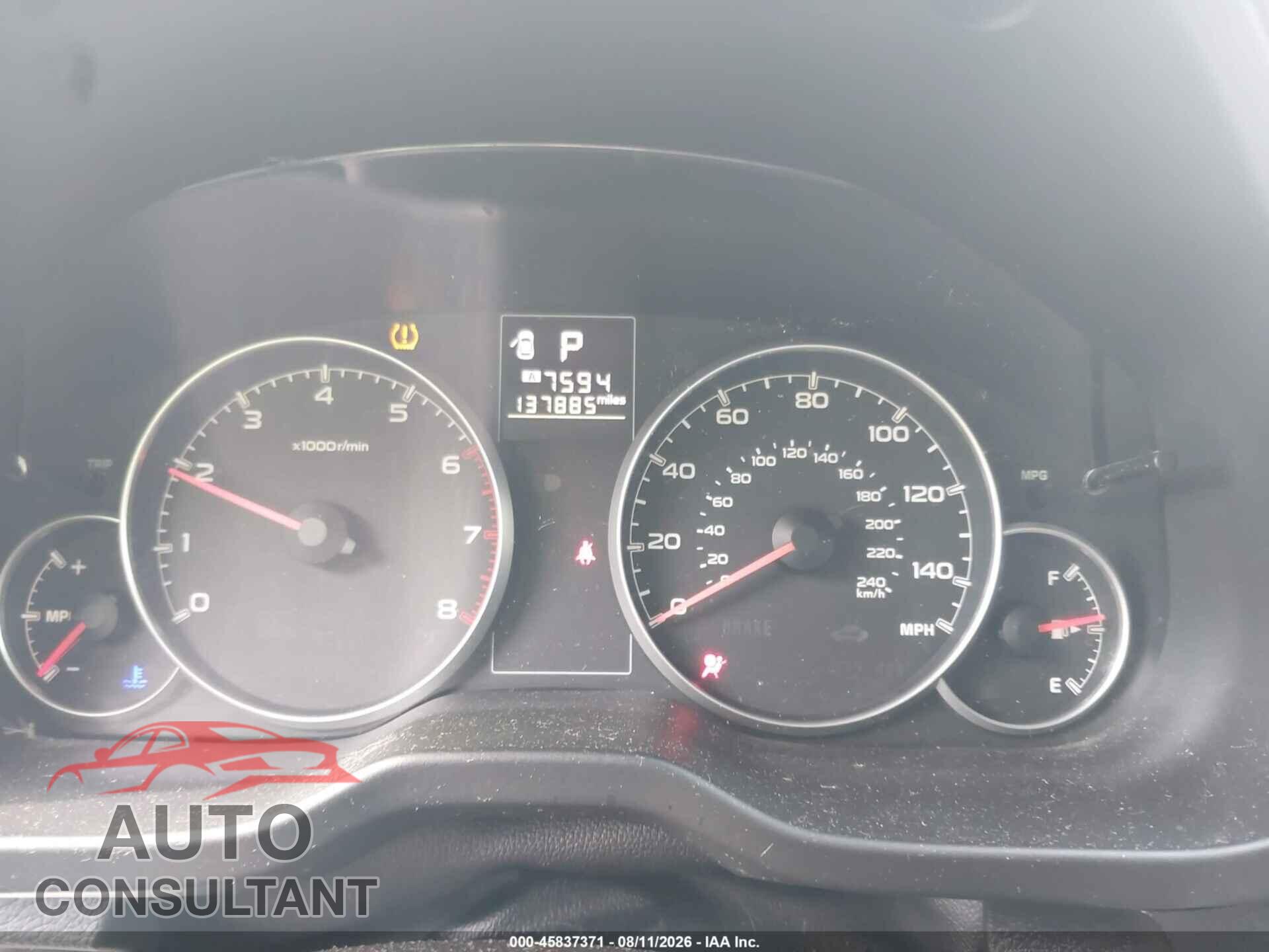 SUBARU OUTBACK 2013 - 4S4BRBCCXD3279764