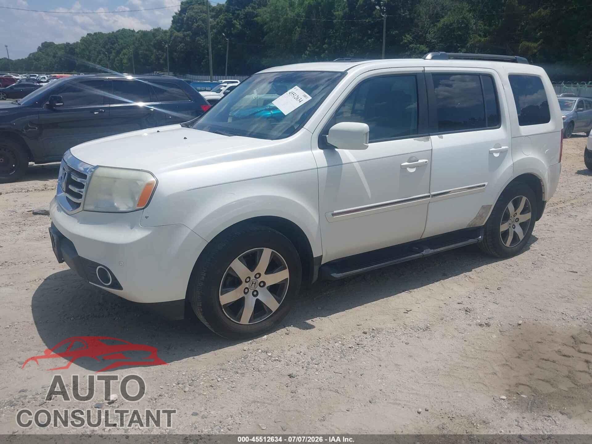 HONDA PILOT 2012 - 5FNYF3H90CB018607