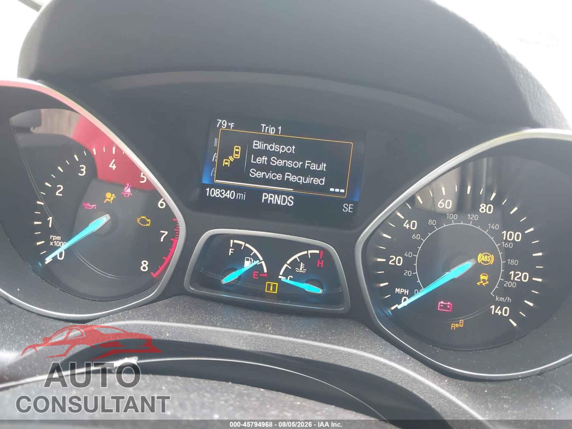 FORD ESCAPE 2017 - 1FMCU0G93HUB73405