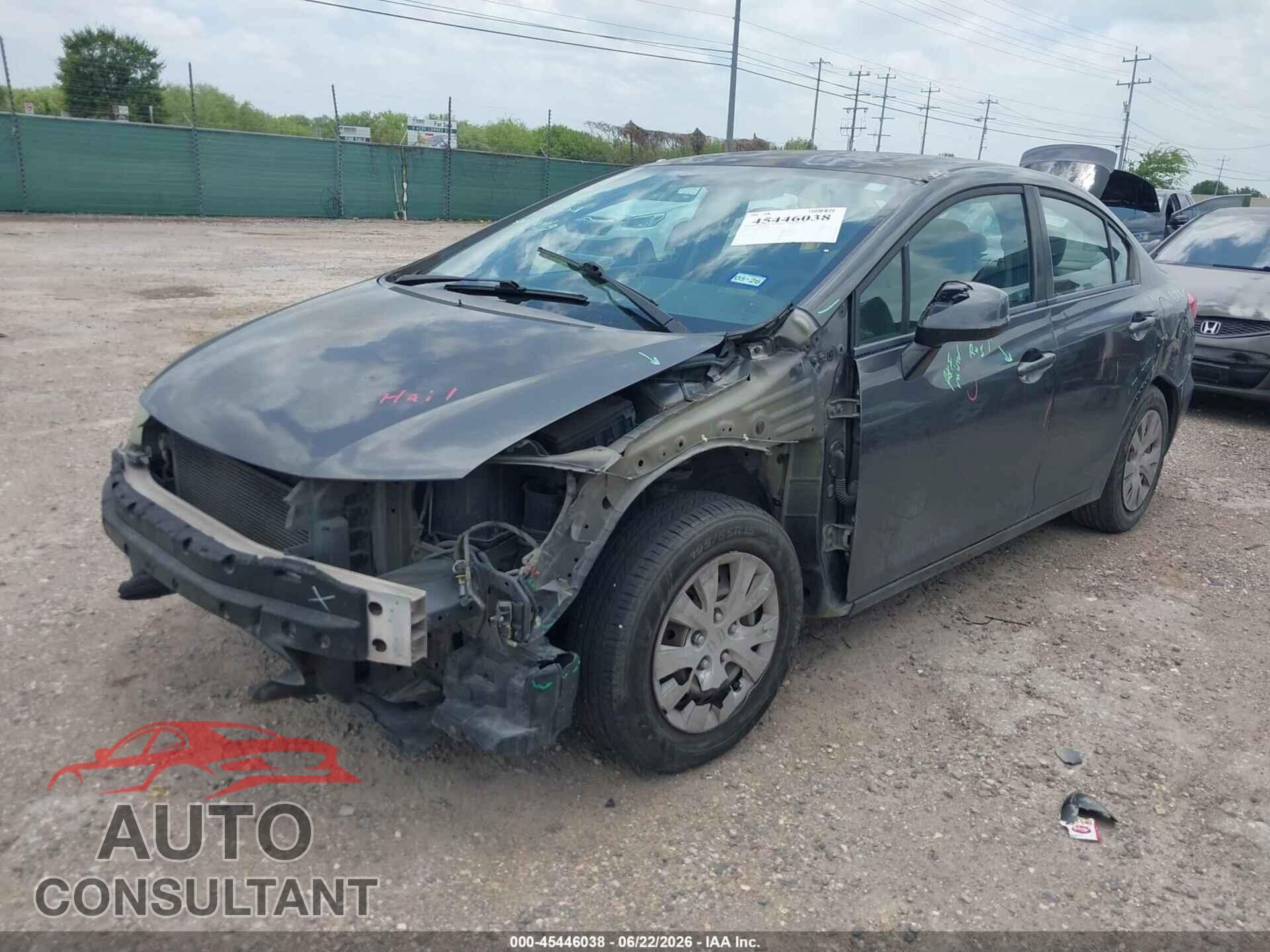 HONDA CIVIC 2012 - 2HGFB2F54CH560706