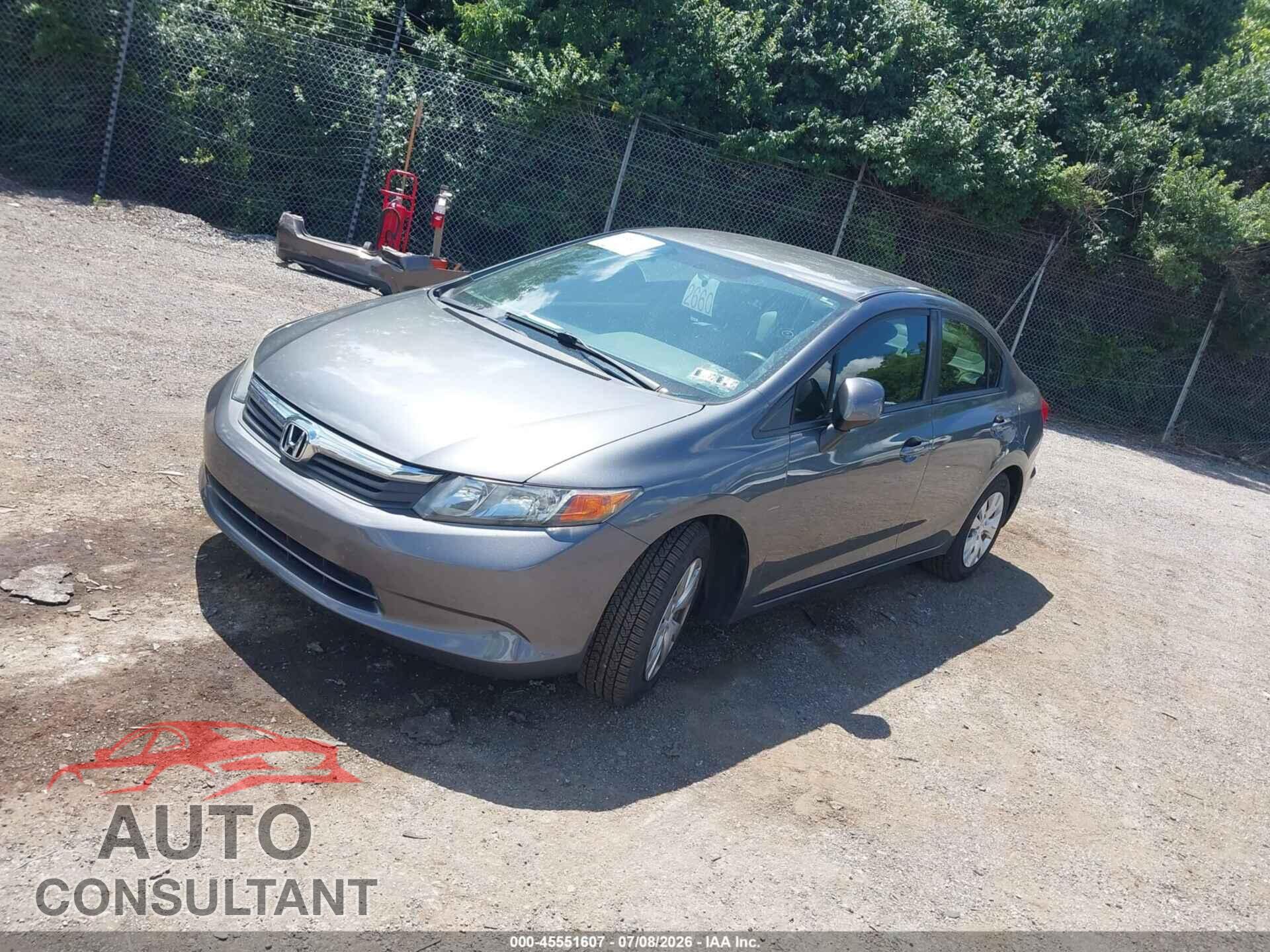 HONDA CIVIC 2012 - 19XFB2F5XCE302944