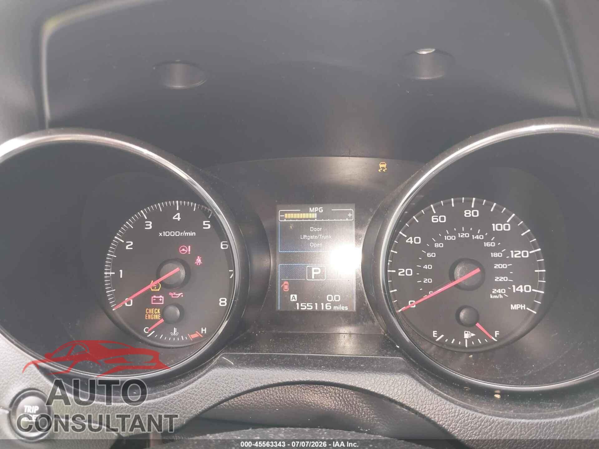 SUBARU OUTBACK 2015 - 4S4BSBAC1F3341448