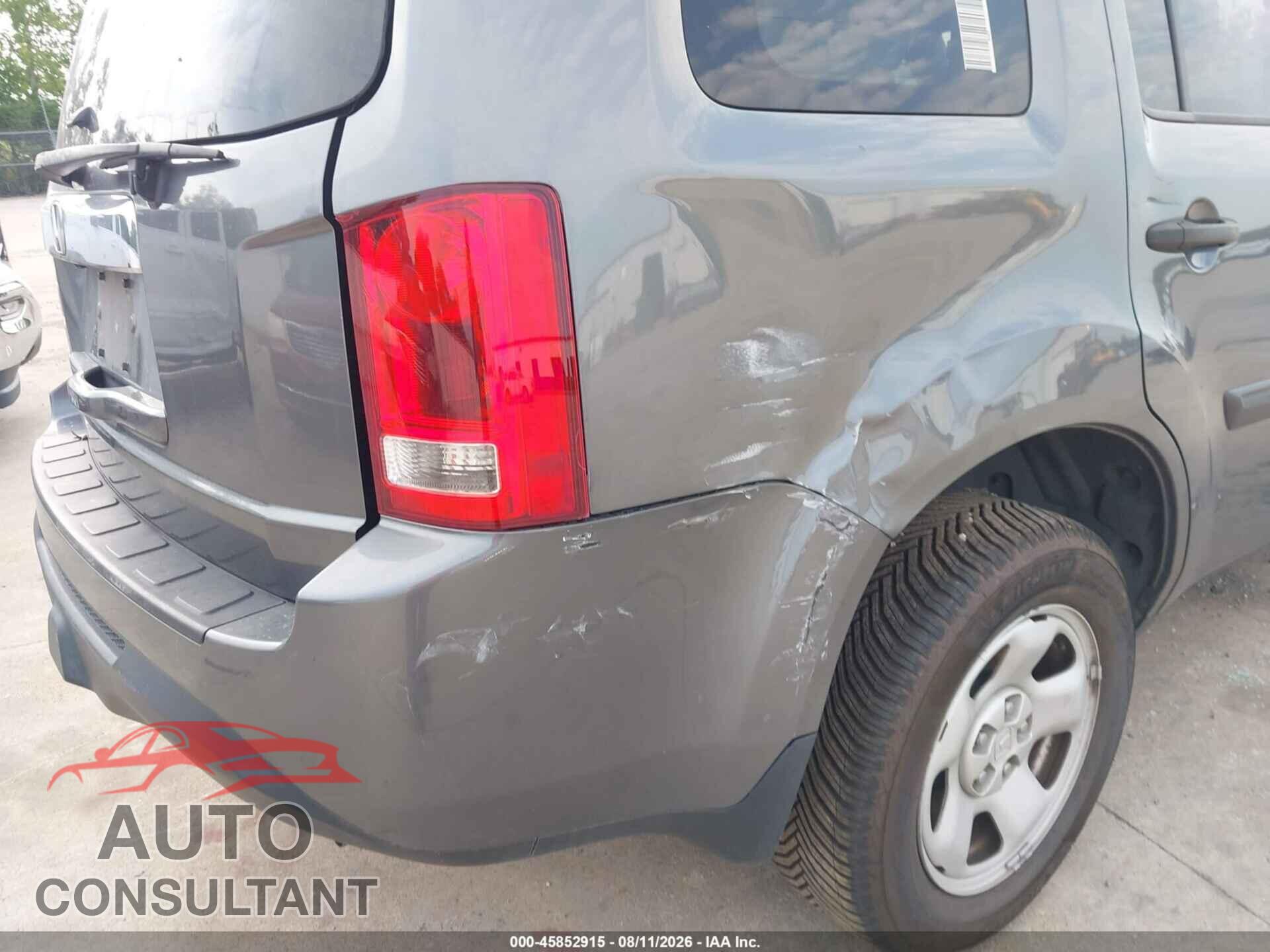 HONDA PILOT 2013 - 5FNYF3H21DB031032
