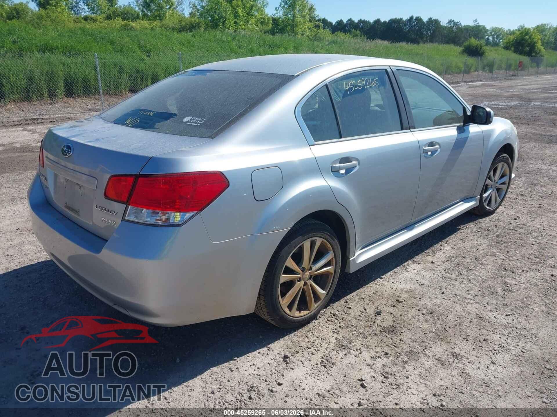 SUBARU LEGACY 2013 - 4S3BMBC65D3039535