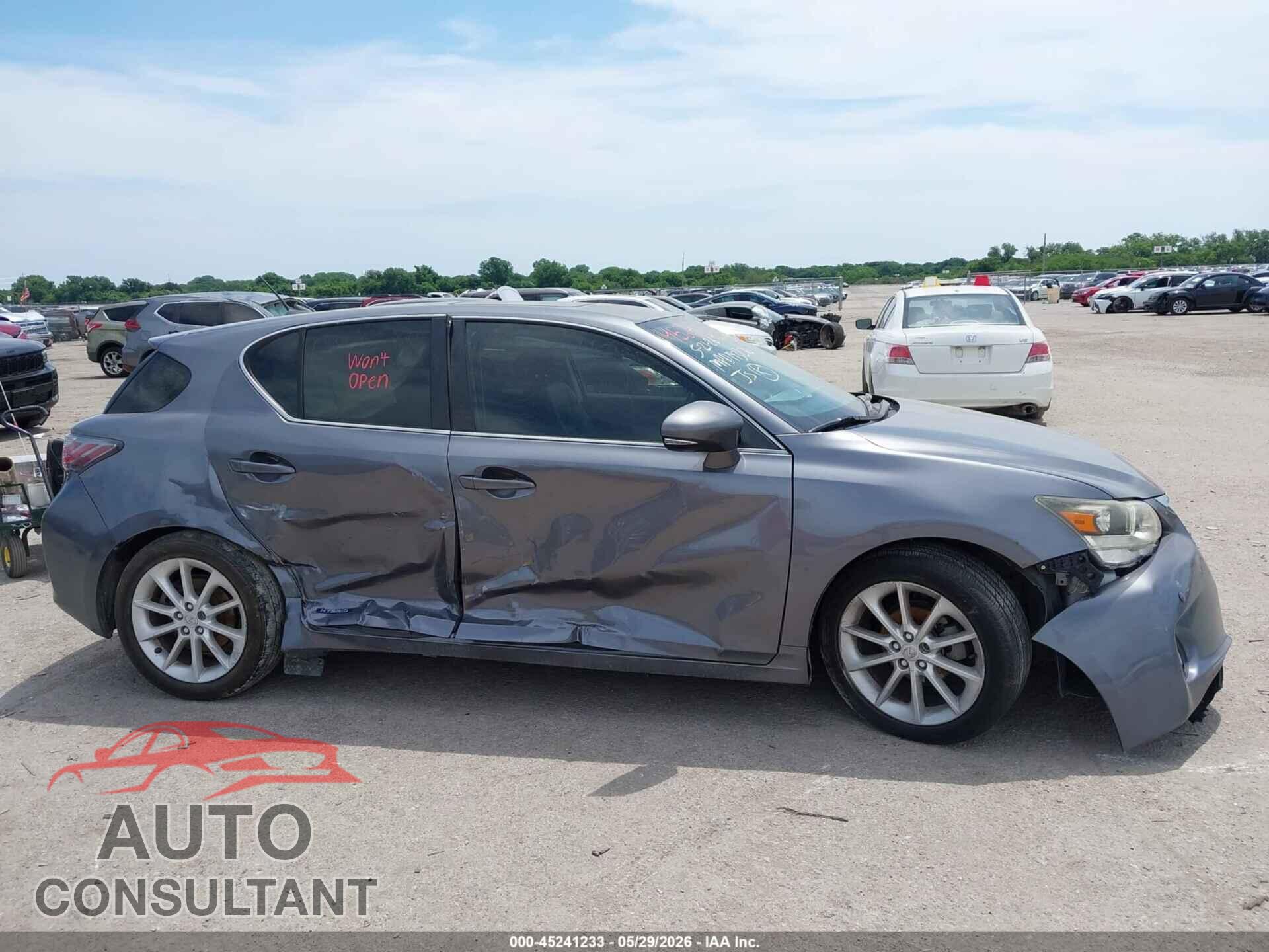 LEXUS CT 200H 2013 - JTHKD5BH1D2131508