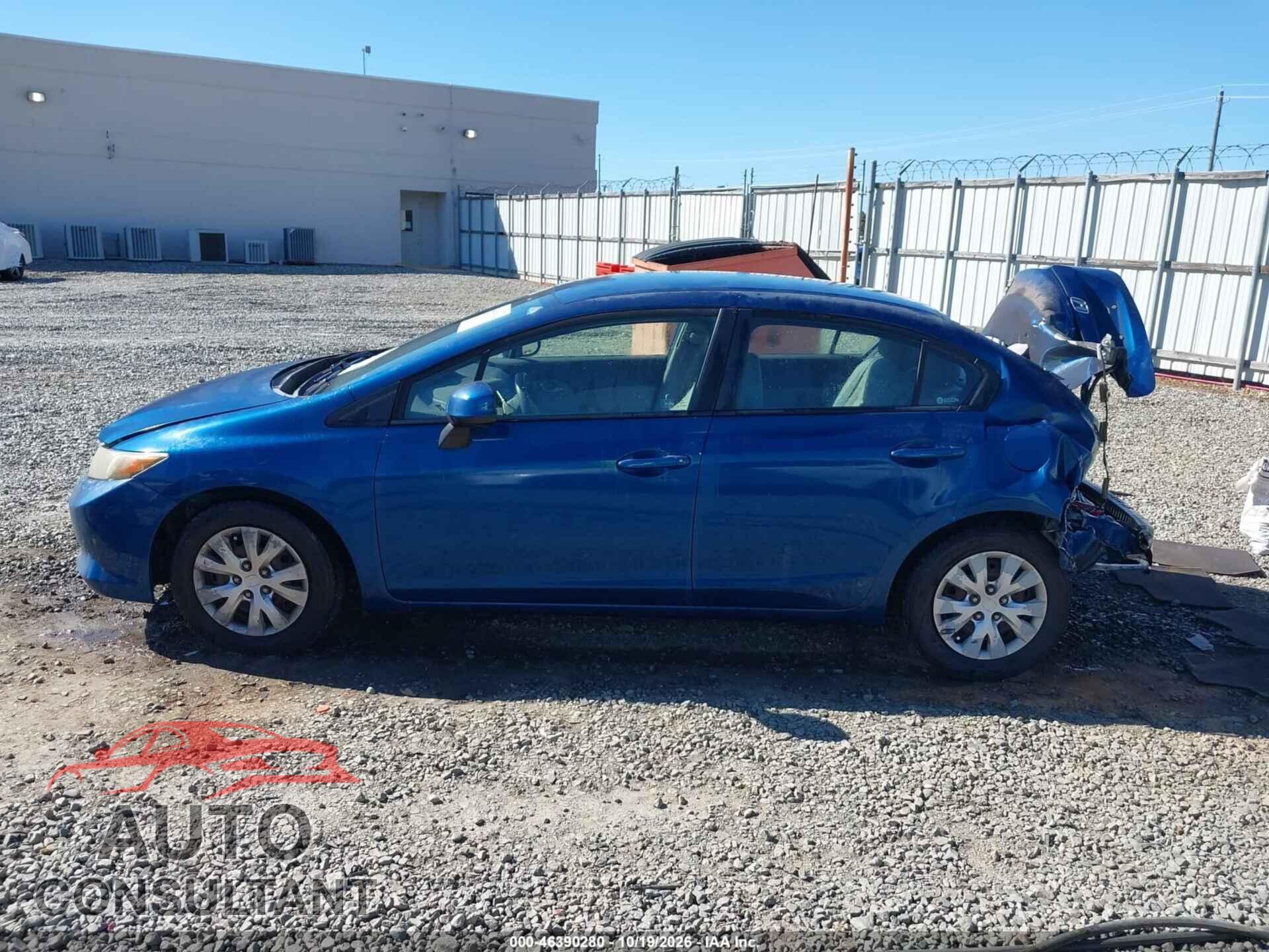 HONDA CIVIC 2012 - 19XFB2F57CE080928