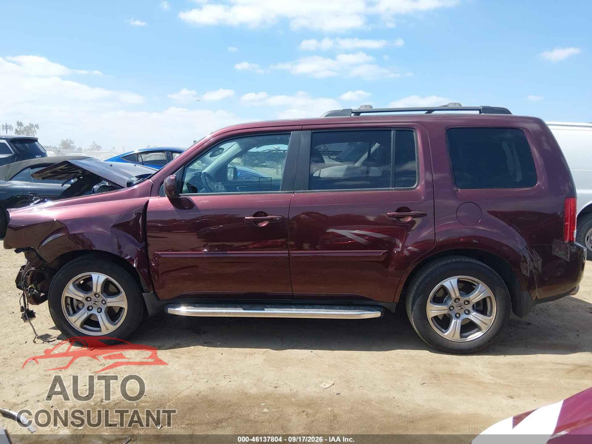 HONDA PILOT 2013 - 5FNYF3H59DB010598