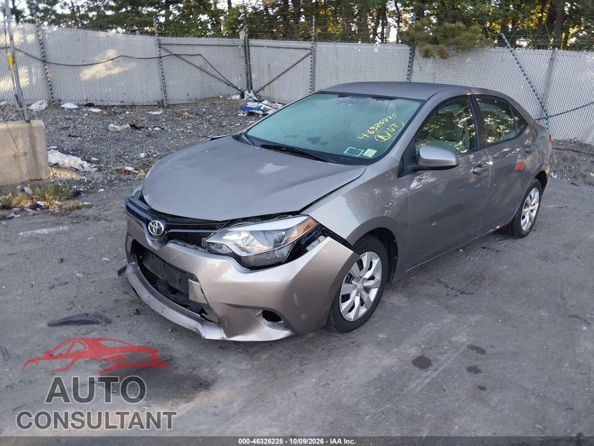 TOYOTA COROLLA 2015 - 2T1BURHE9FC266875