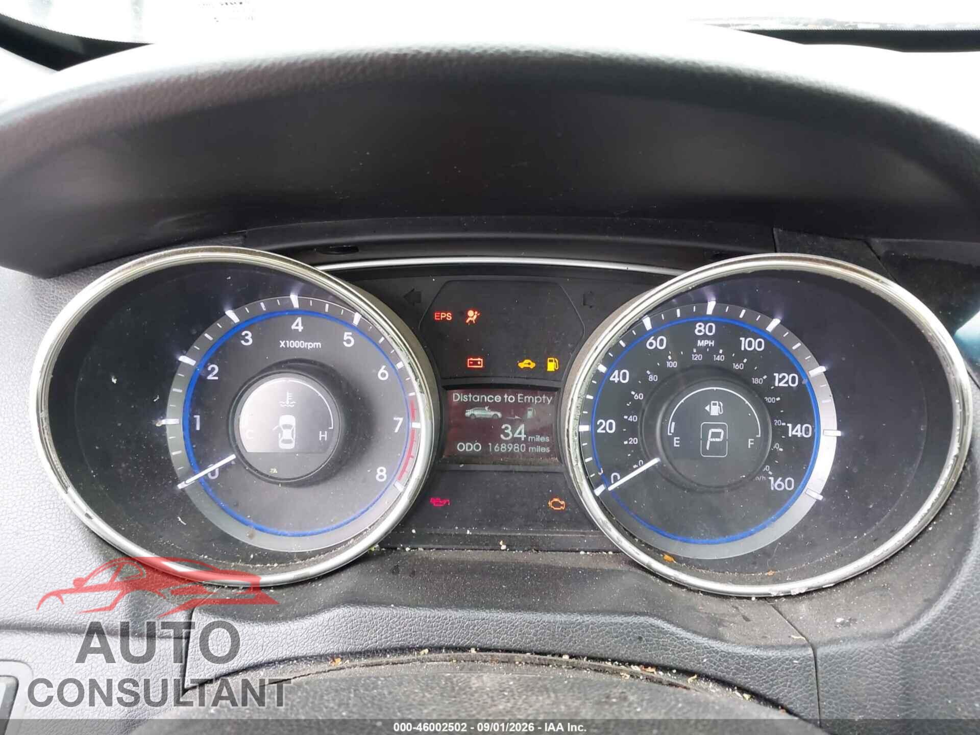 HYUNDAI SONATA 2012 - 5NPEC4AC8CH409139