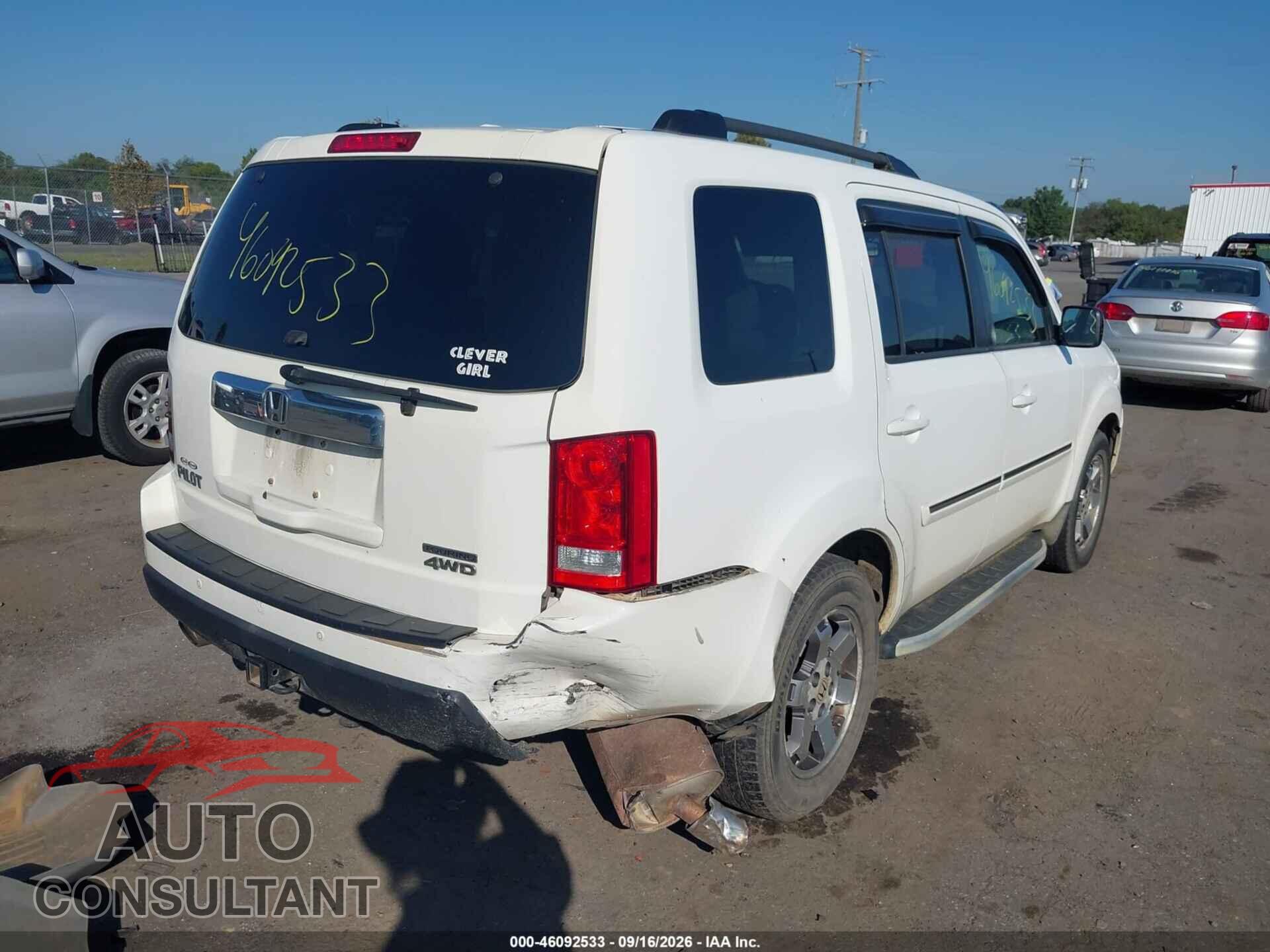 HONDA PILOT 2009 - 5FNYF48999B043889