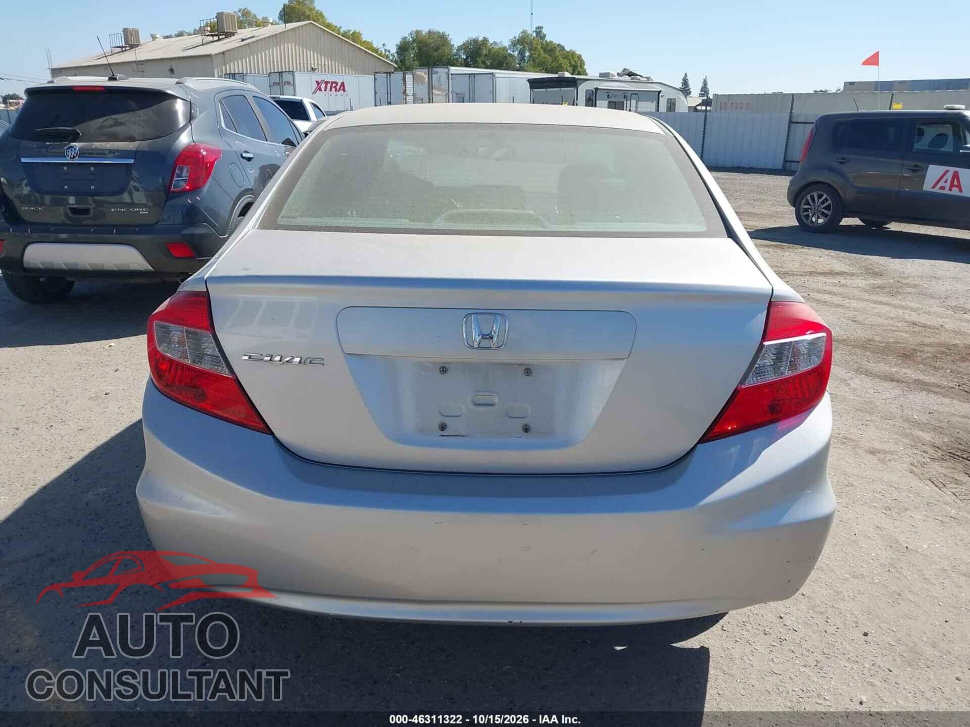 HONDA CIVIC 2012 - 19XFB2F95CE366277