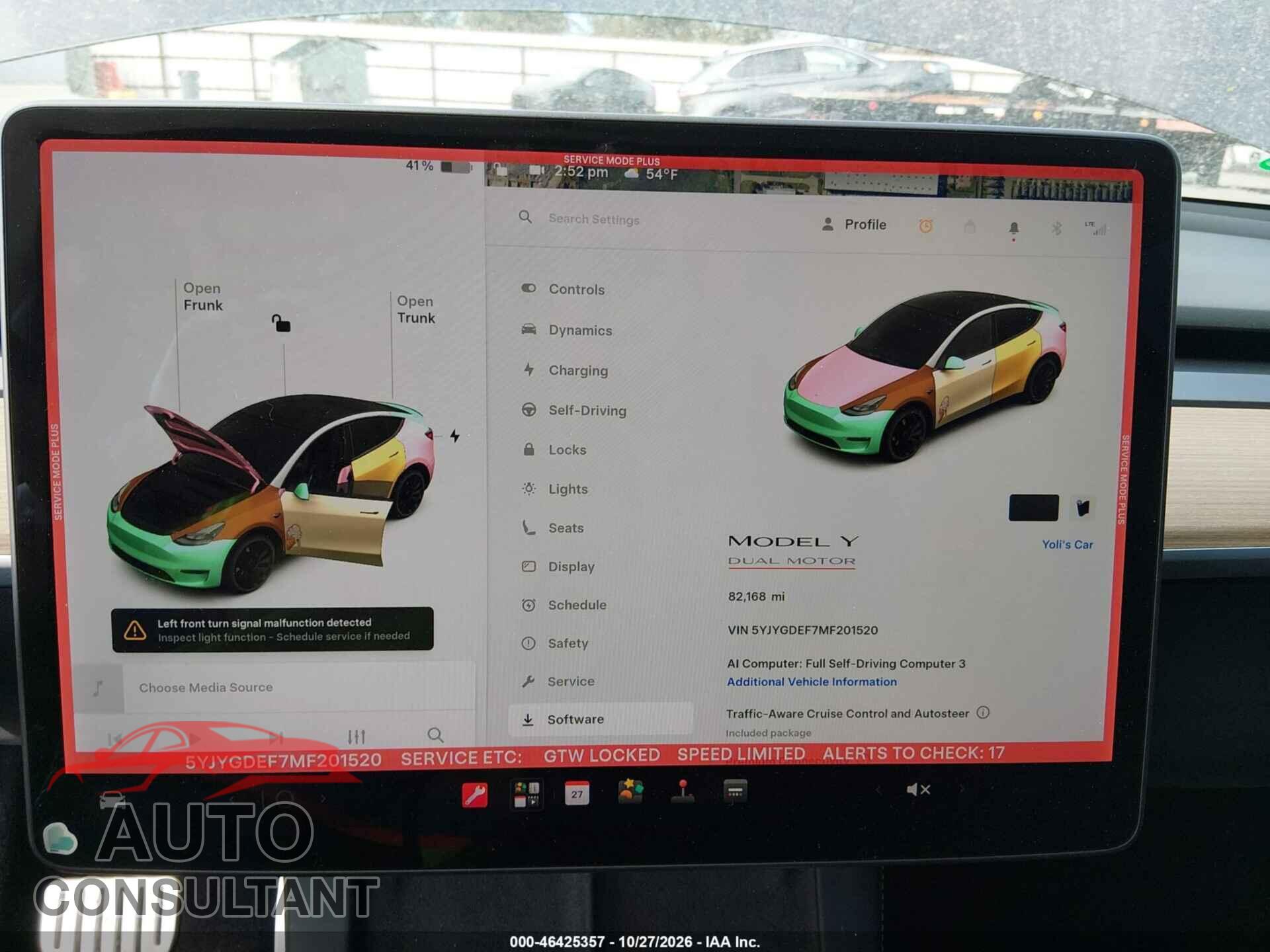 TESLA MODEL Y 2021 - 5YJYGDEF7MF201520