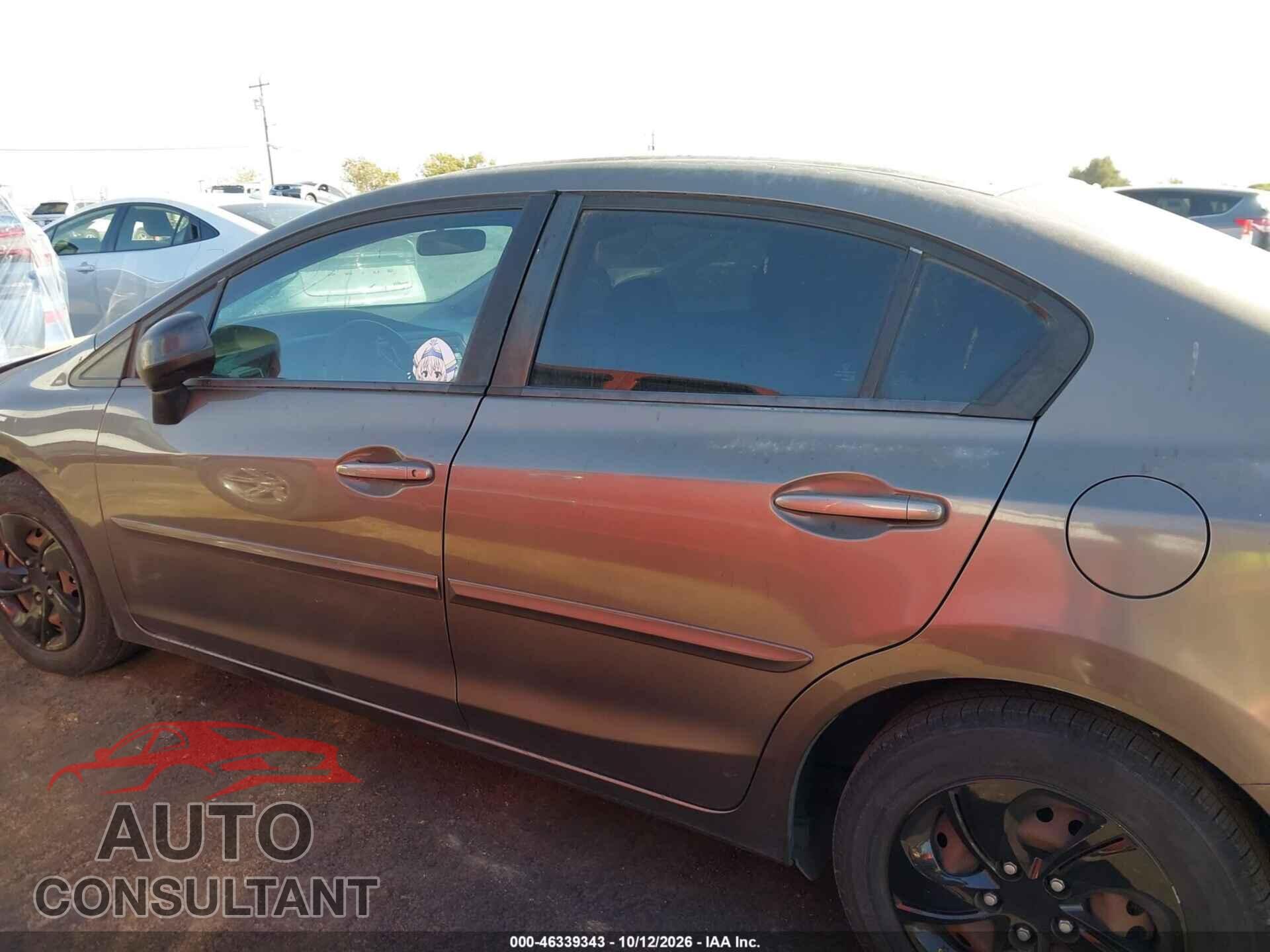 HONDA CIVIC 2013 - 2HGFB2F51DH542164