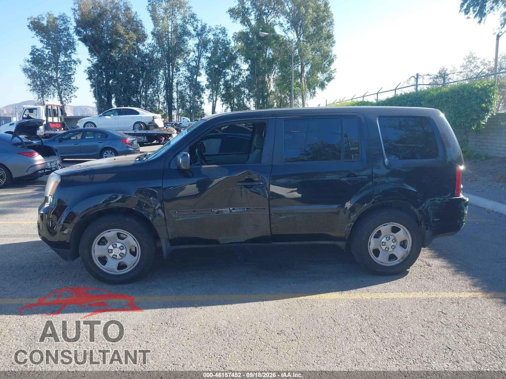HONDA PILOT 2013 - 5FNYF3H25DB038047