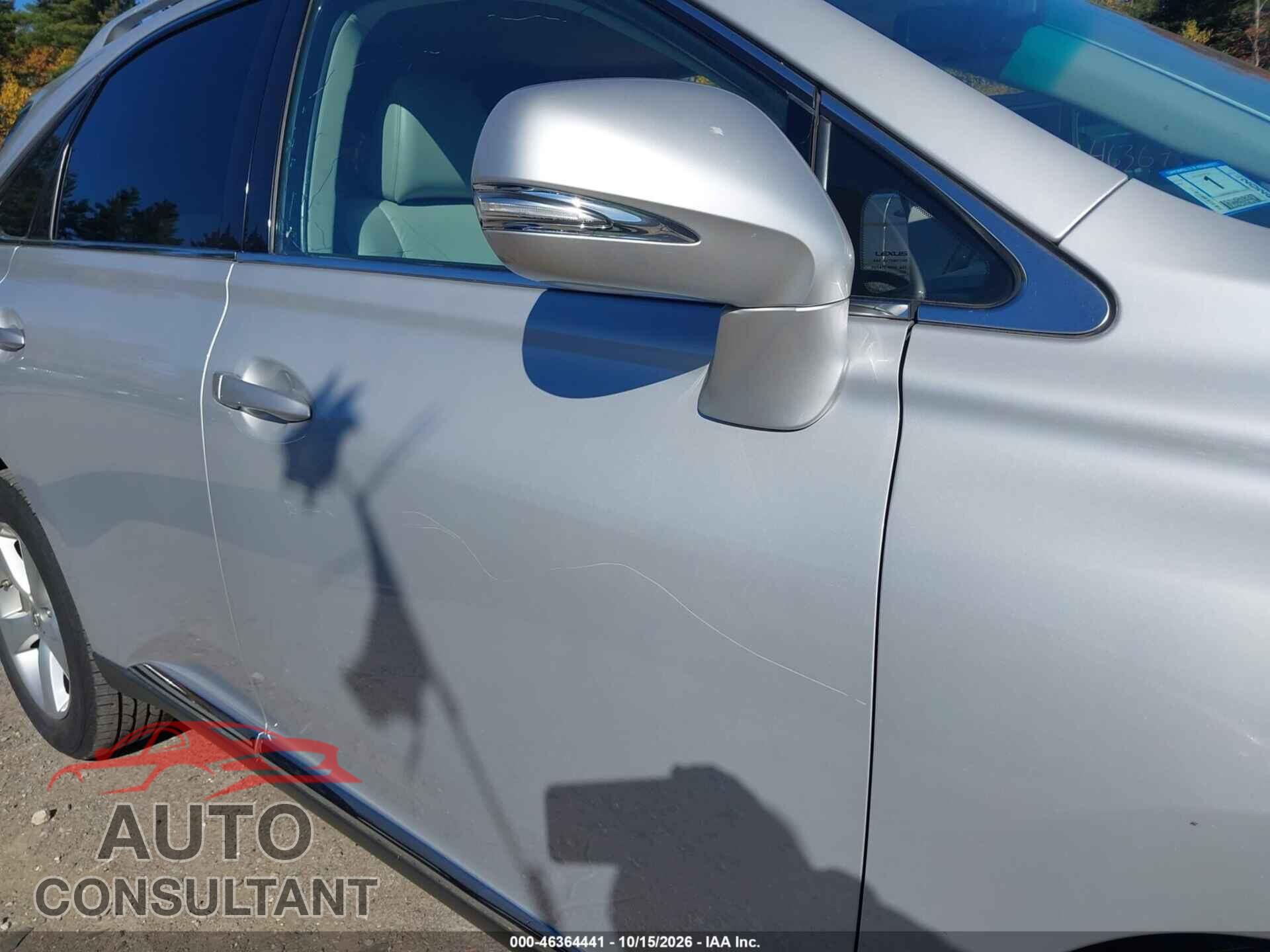LEXUS RX 350 2012 - 2T2BK1BA2CC123741