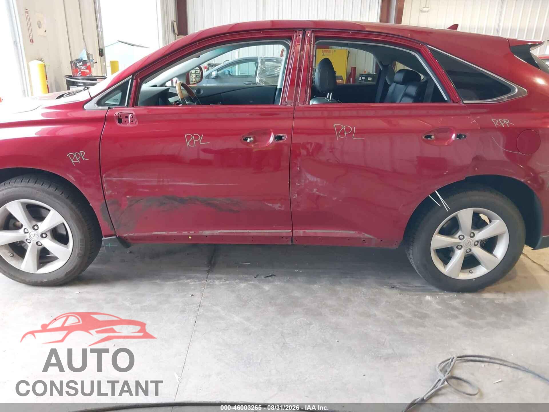LEXUS RX 350 2012 - 2T2BK1BA8CC139104