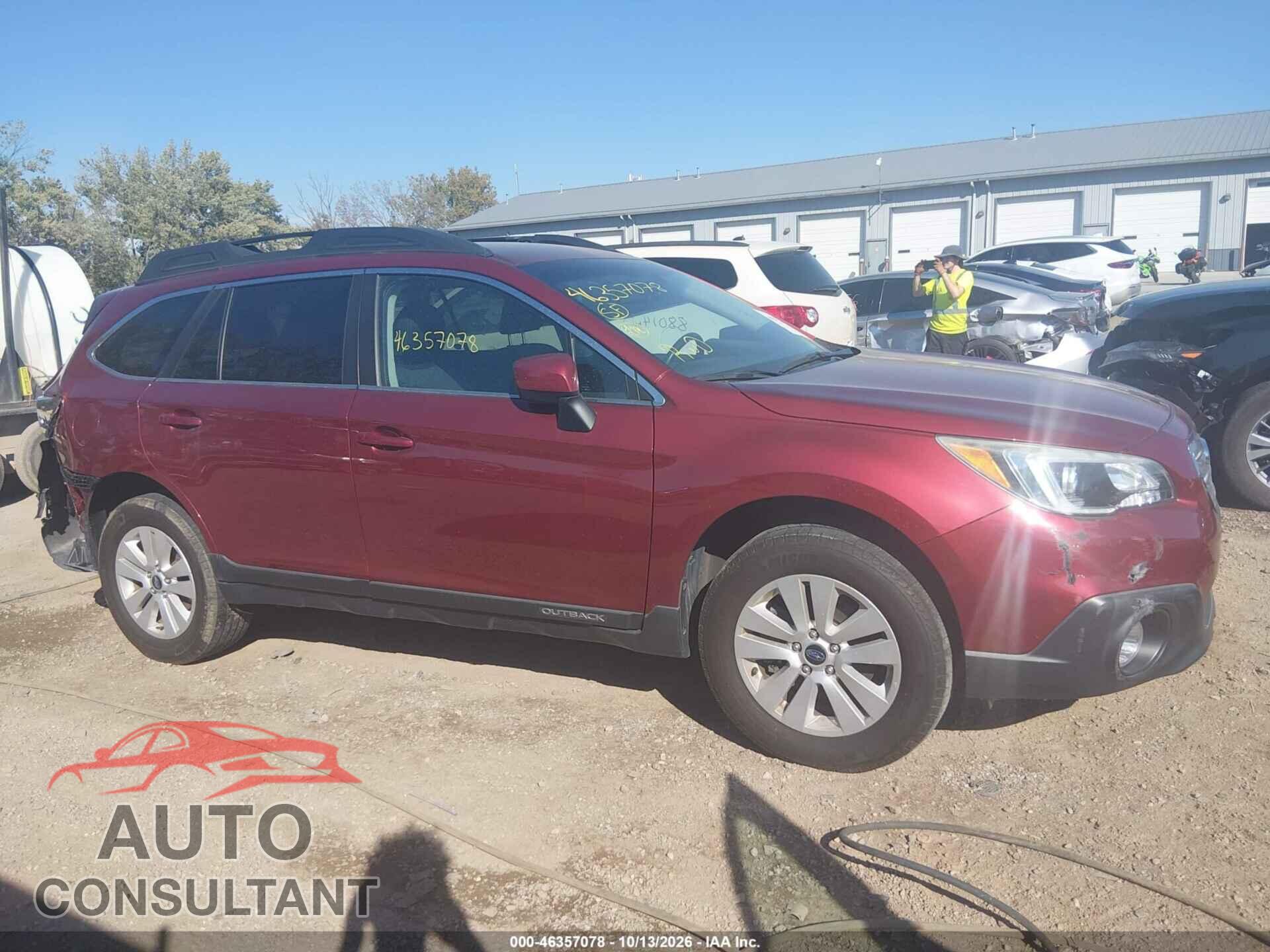 SUBARU OUTBACK 2016 - 4S4BSBCCXG3251522