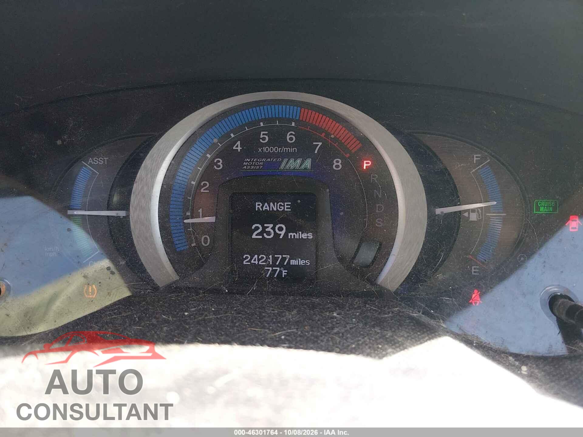 HONDA INSIGHT 2010 - JHMZE2H72AS034113