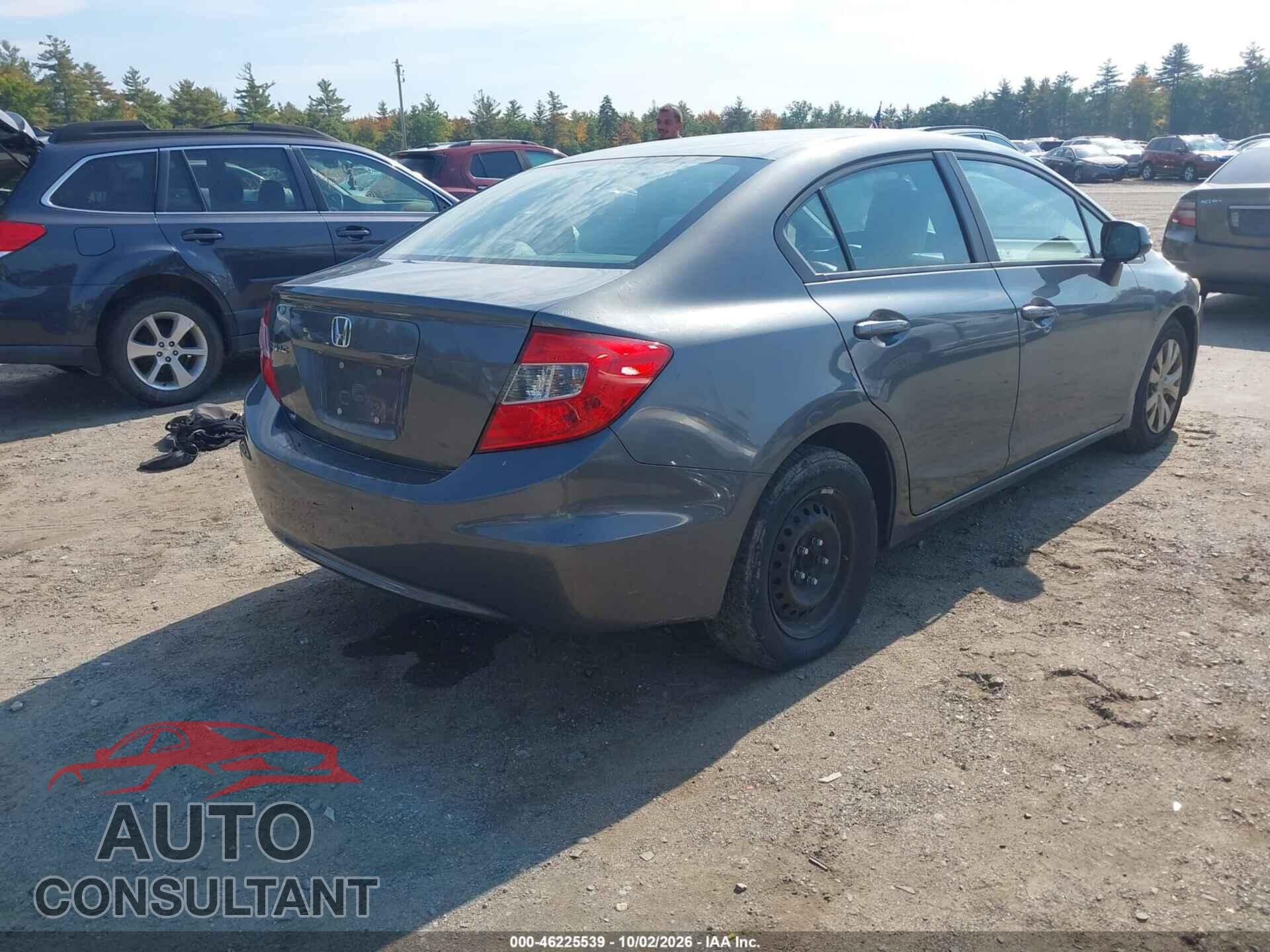 HONDA CIVIC 2012 - 19XFB2F56CE372358