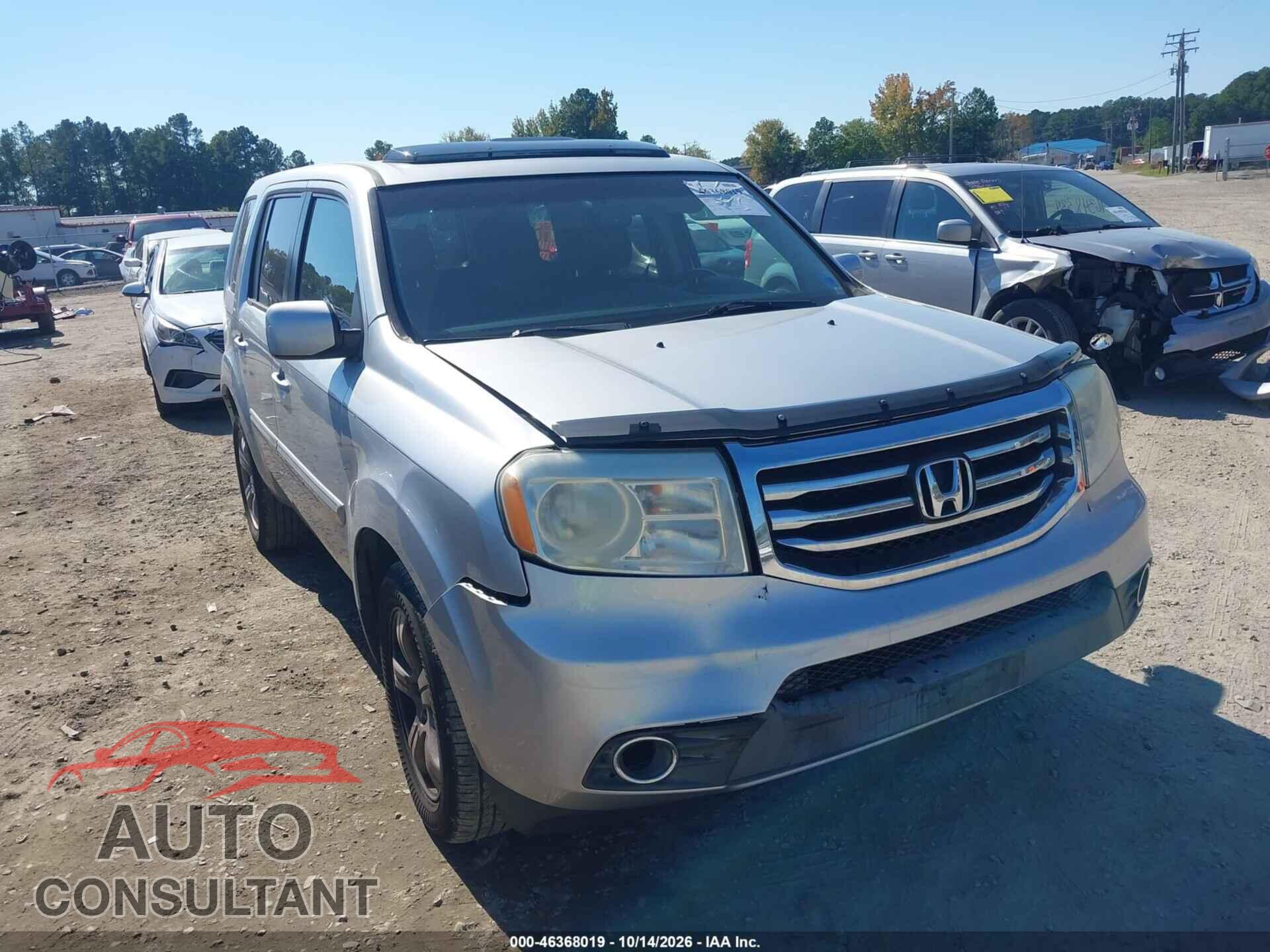 HONDA PILOT 2012 - 5FNYF3H53CB040775