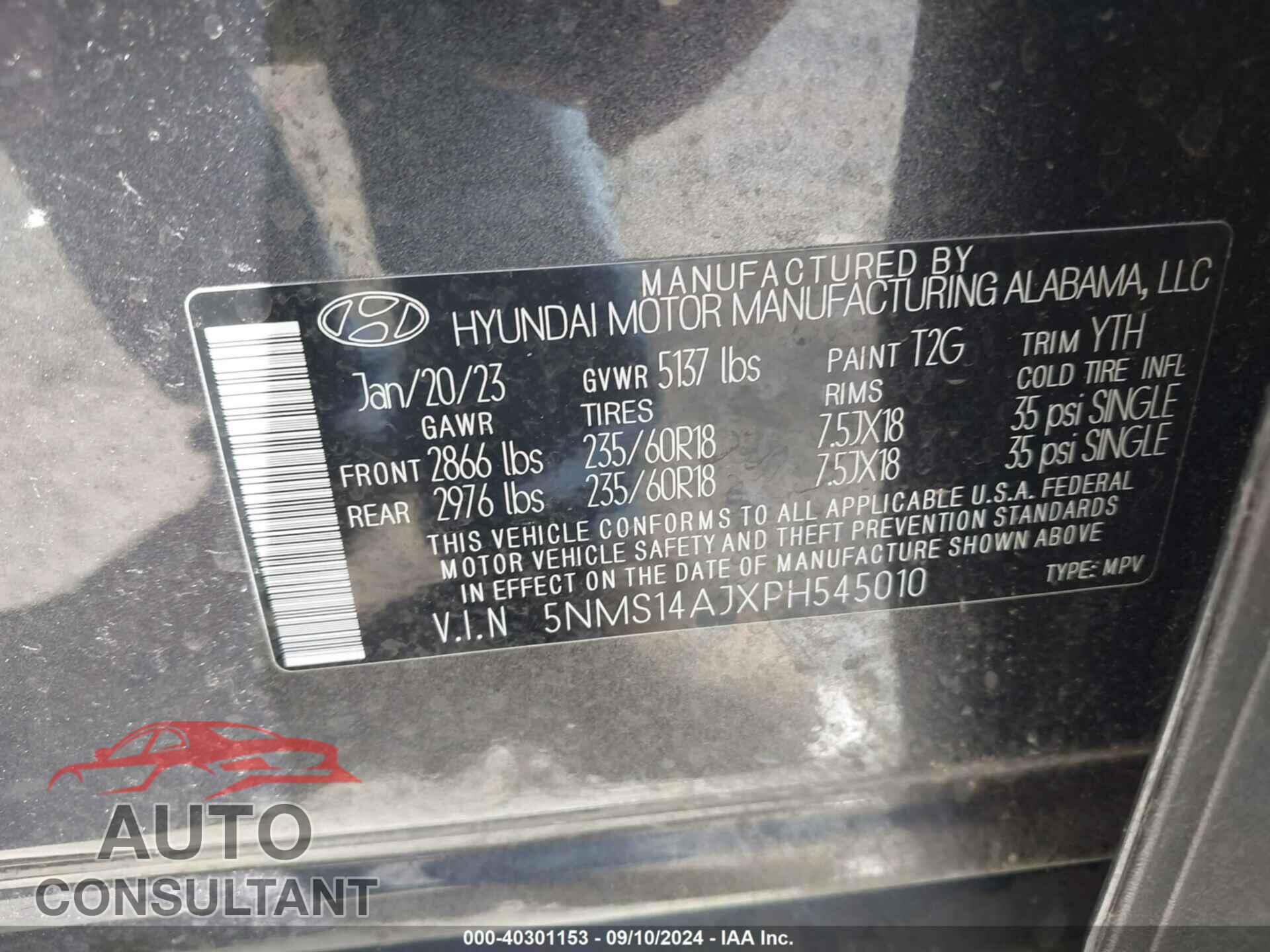 HYUNDAI SANTA FE 2023 - 5NMS14AJXPH545010